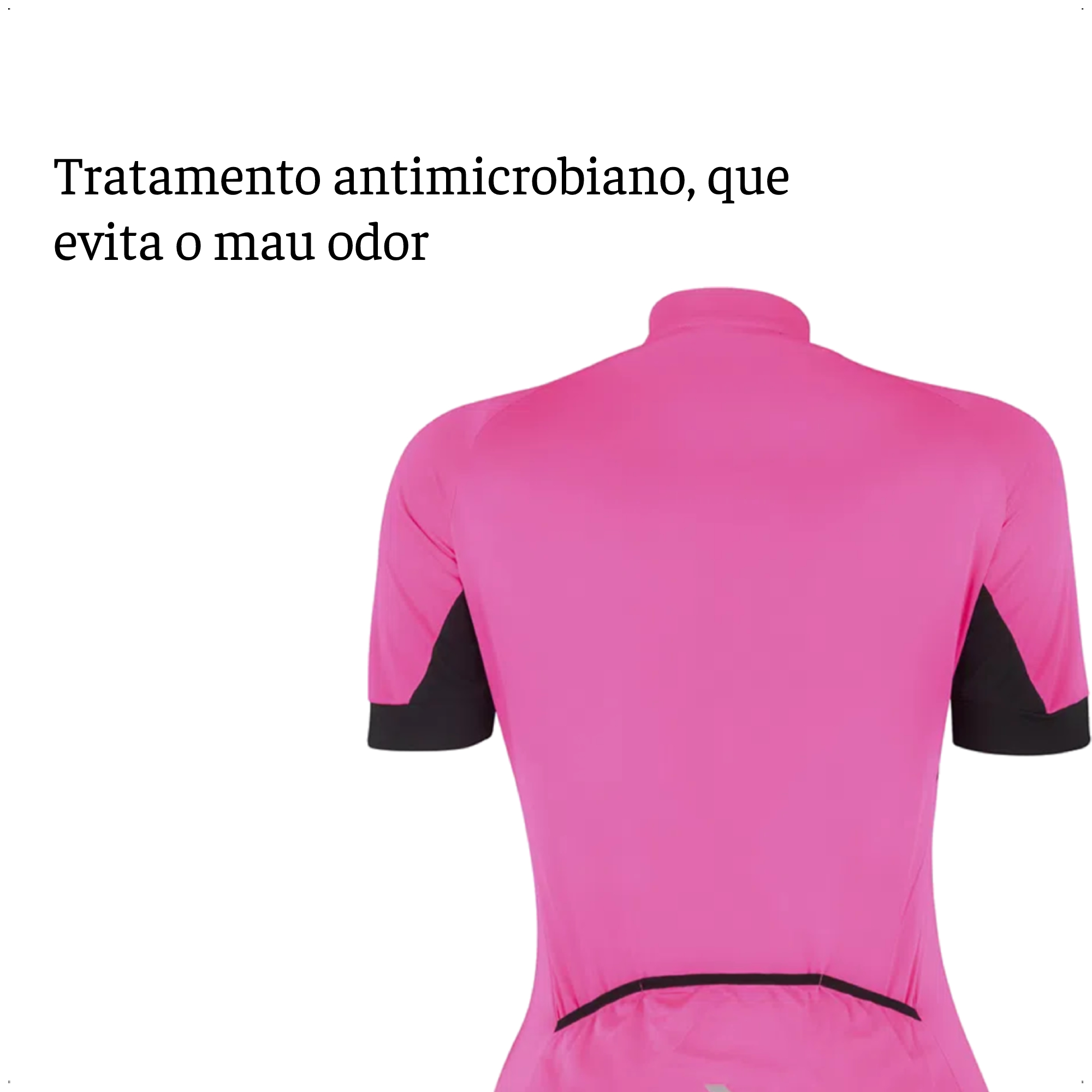 Camisa Ciclismo Feminina Rosa Tamanho M Zíper Dryfit Proteção UV30+ Corrida Academia Atrio VB018