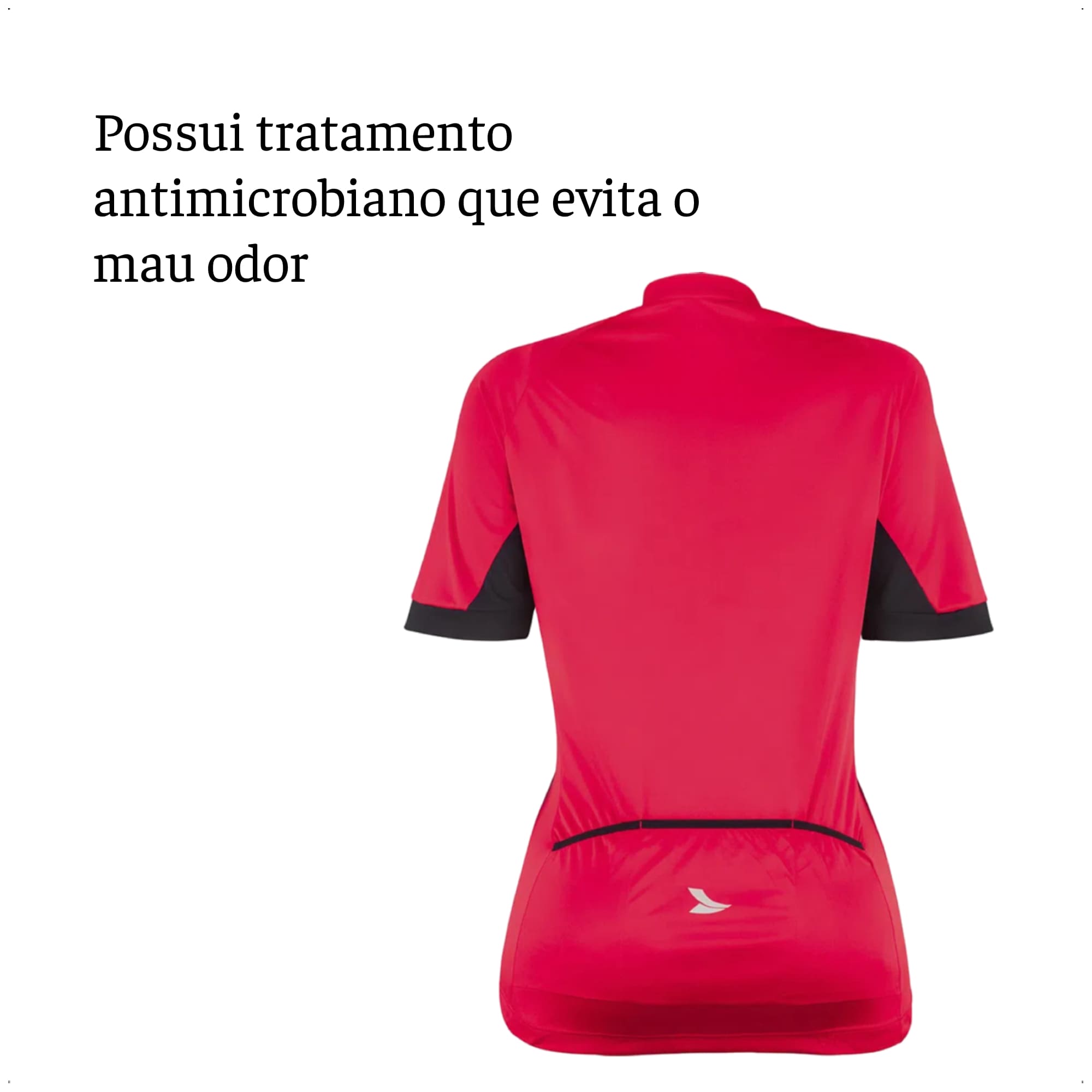 Camisa Ciclismo Feminina Magenta Tamanho PP Zíper Dryfit Proteção UV30+ Corrida  Atrio VB021