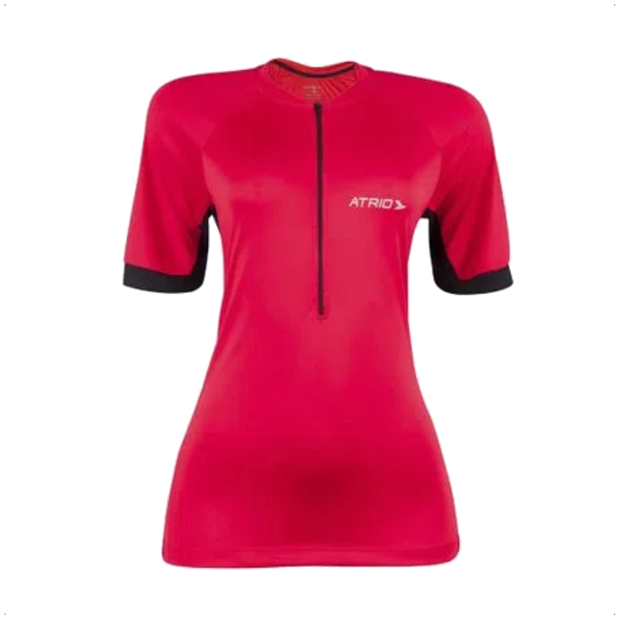 Camisa Ciclismo Feminina Magenta Tam. M Zíper Dryfit Proteção UV30+ Corrida Academia AtrioVB023