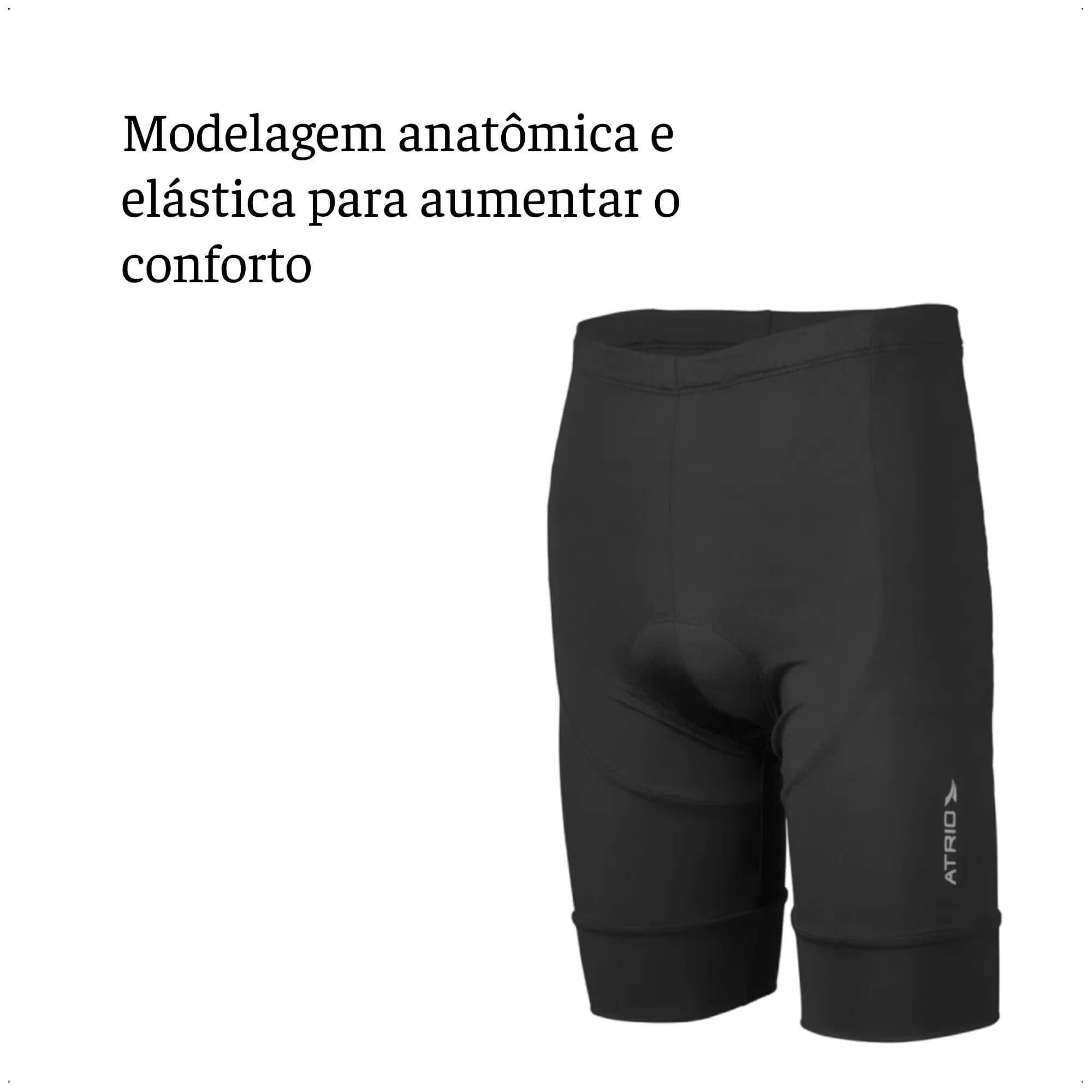 Bermuda Masculina Ciclismo Tamanho M Proteção UV30+ Confortável Corrida Academia - Atrio VB052