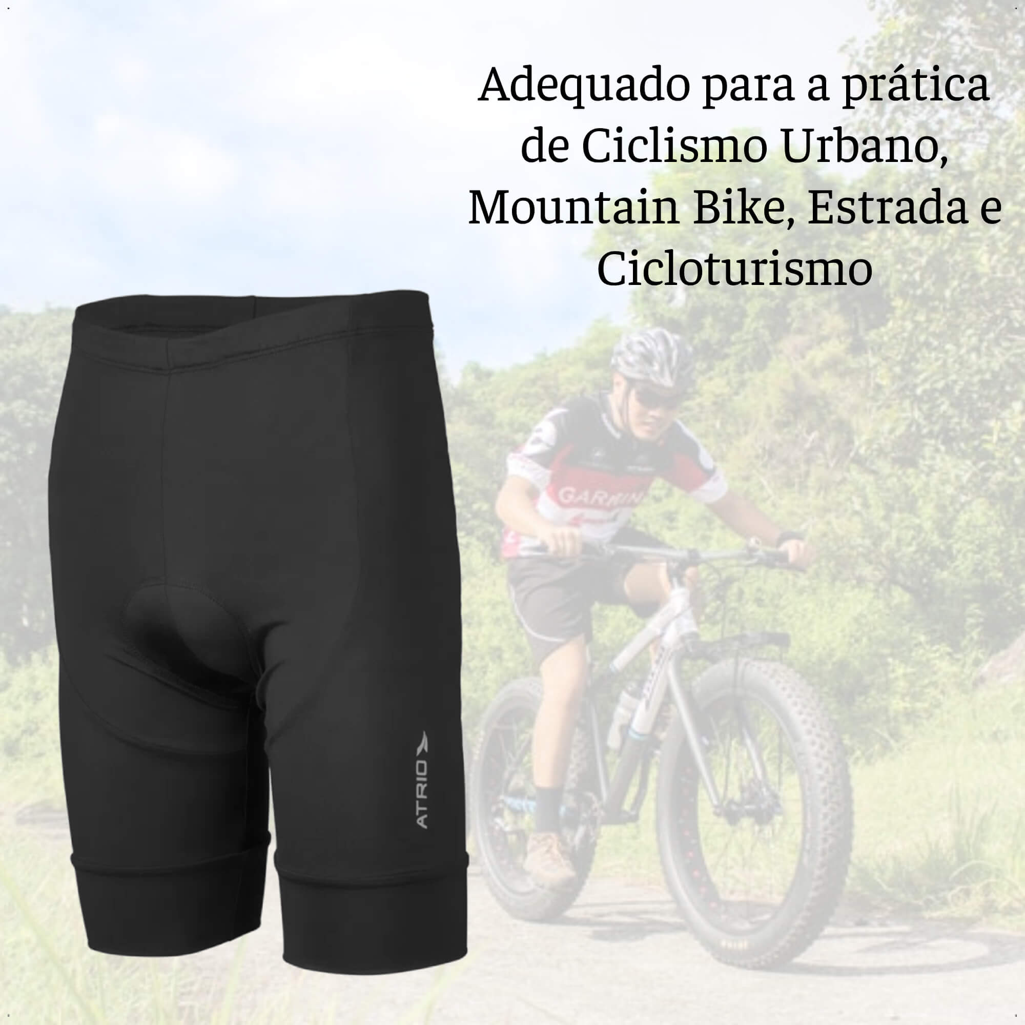 Bermuda Masculina Ciclismo Tamanho G Proteção UV30+ Confortável Corrida Academia - Atrio VB053