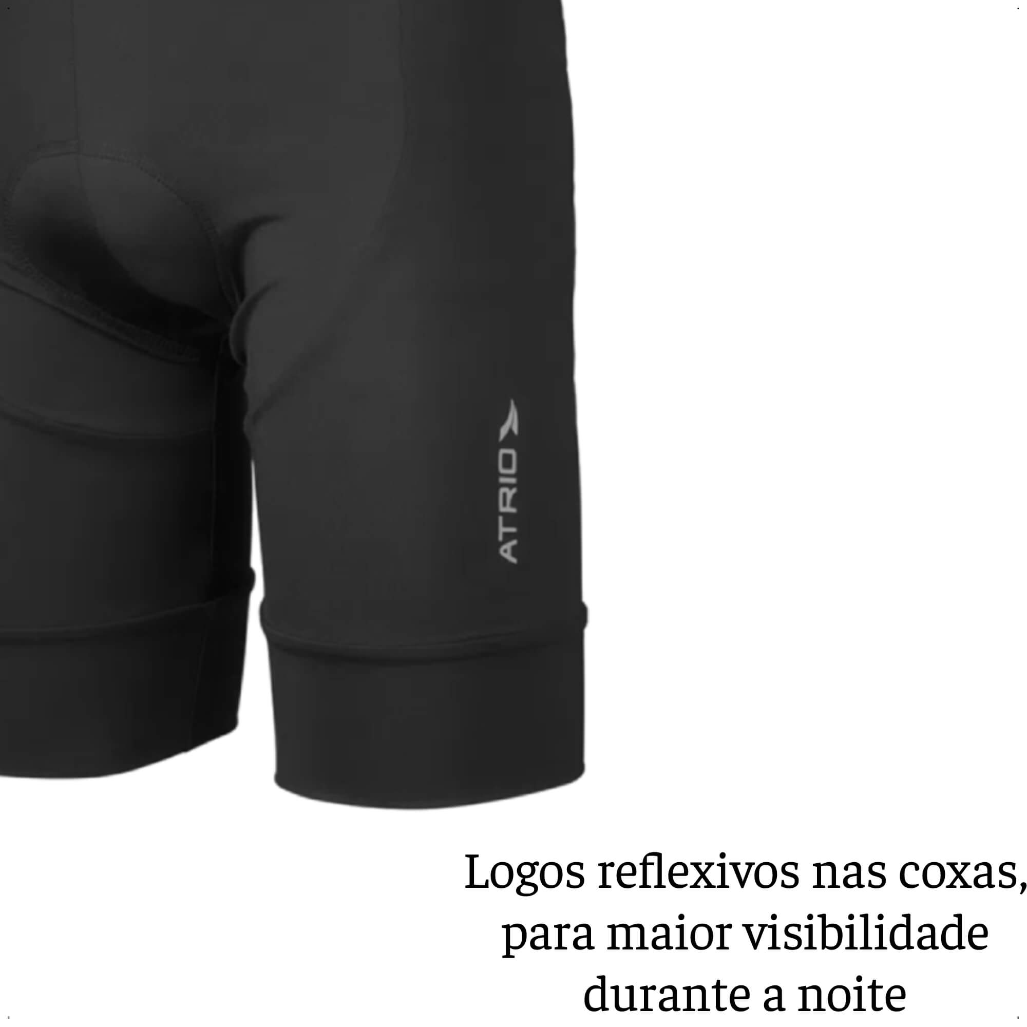 Bermuda Masculina Ciclismo GG Proteção UV30+ Confortável Corrida Academia - Atrio VB054