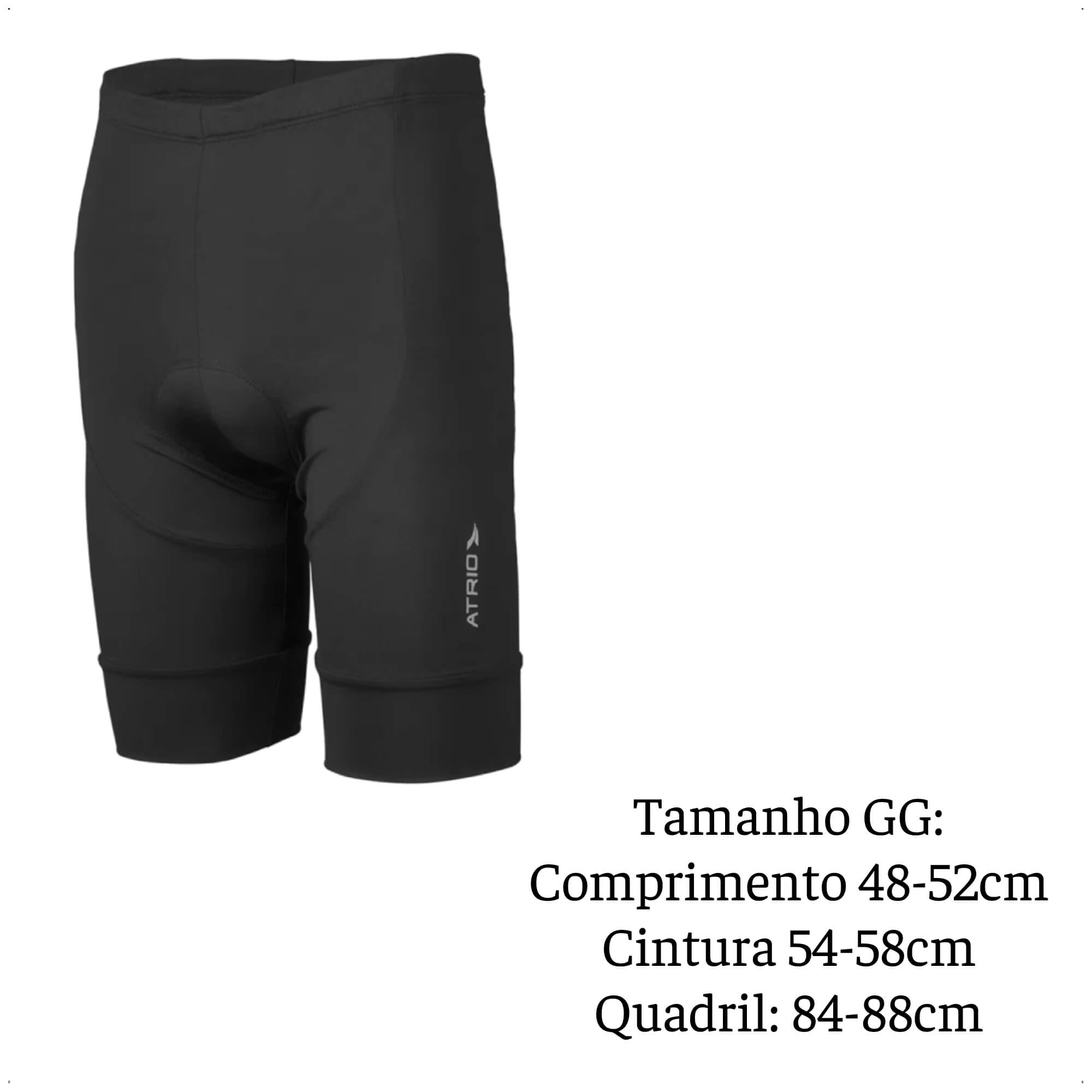Bermuda Masculina Ciclismo GG Proteção UV30+ Confortável Corrida Academia - Atrio VB054