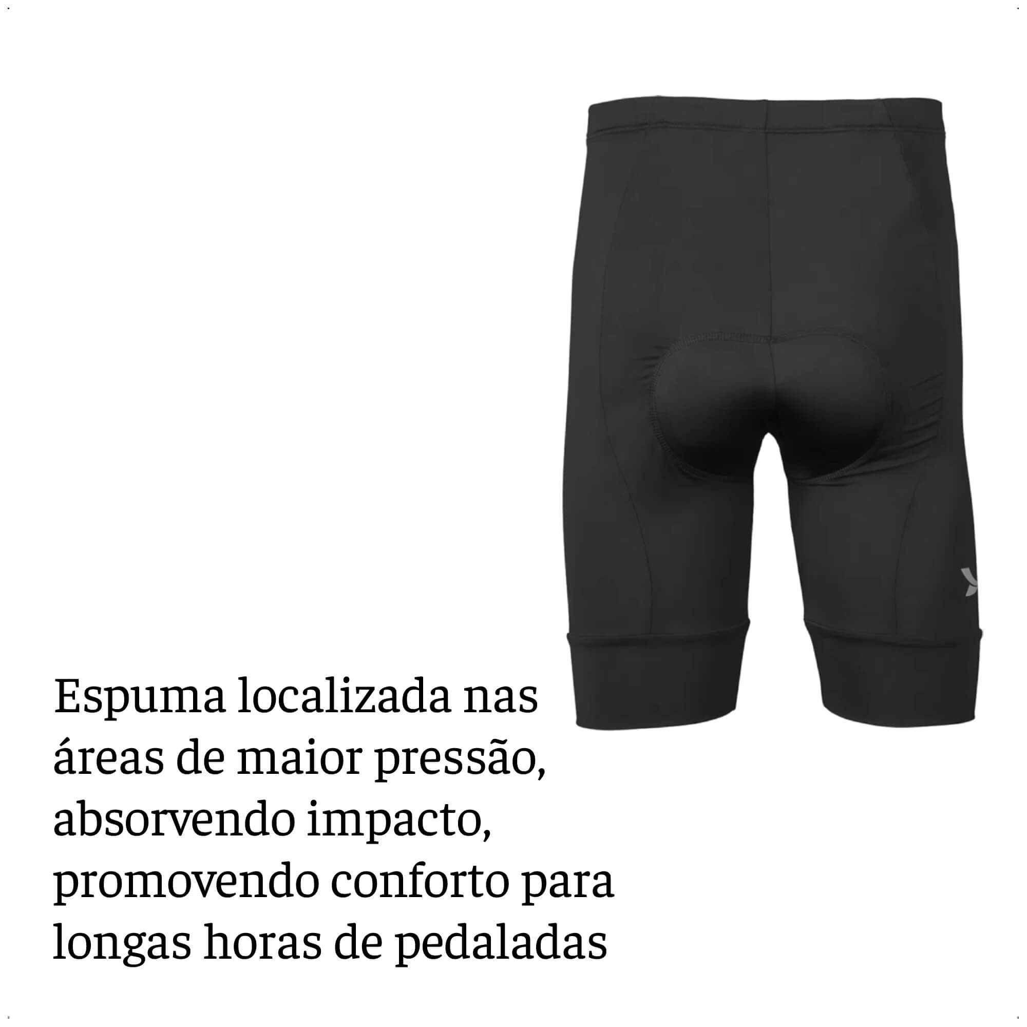 Bermuda Masculina Ciclismo GG Proteção UV30+ Confortável Corrida Academia - Atrio VB054