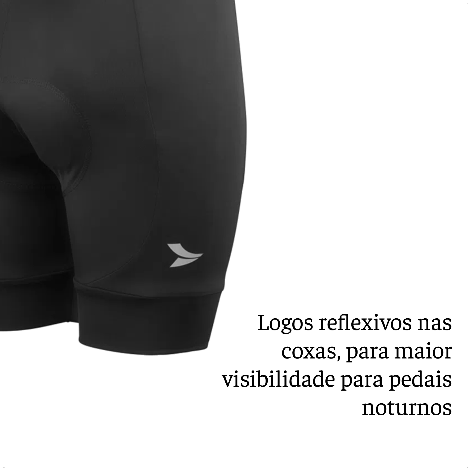 Bermuda de Ciclismo Feminina c/ Forro de Espuma Tamanho G Preto Proteção UV30+ Confortável-VB059