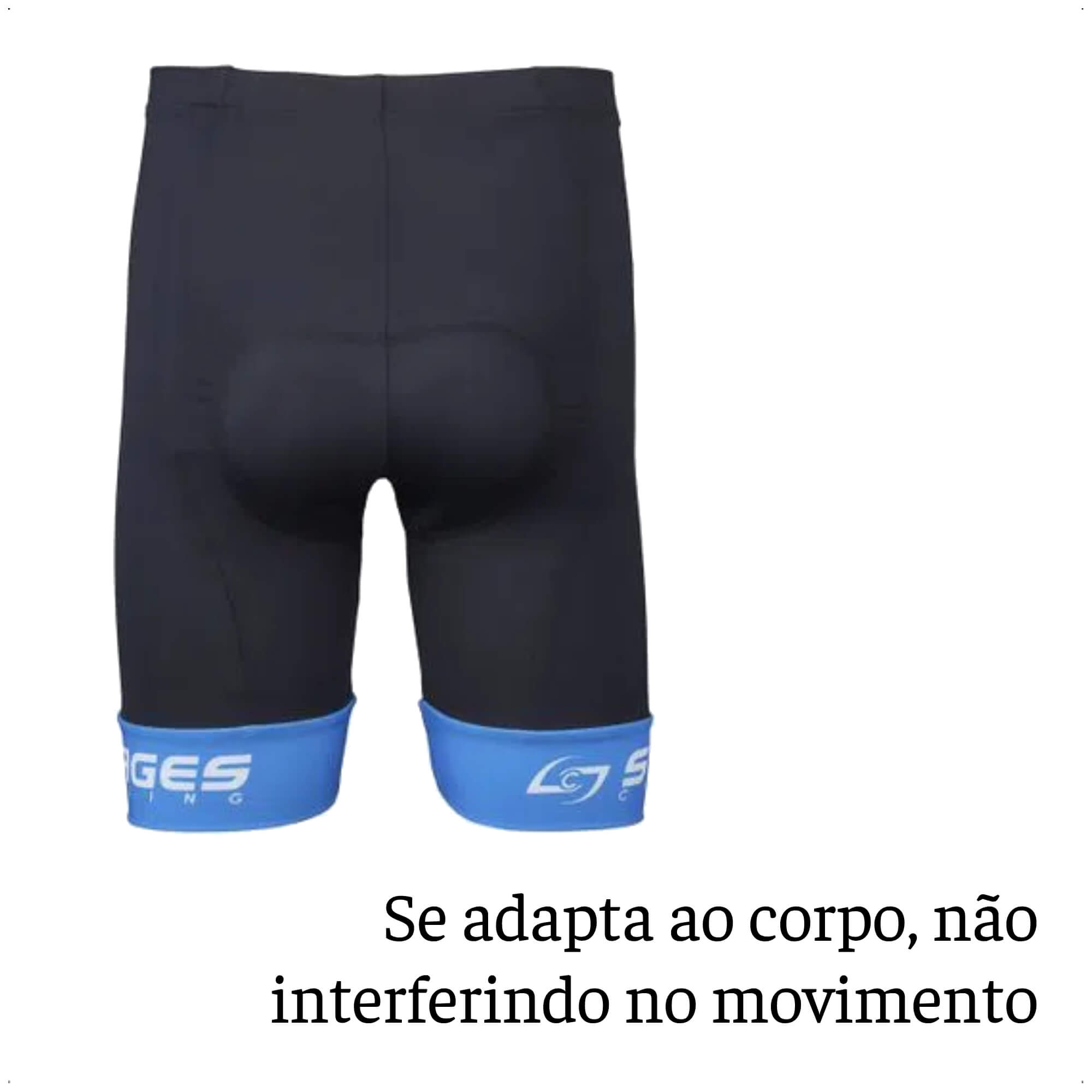 Bermuda de Ciclismo Stages Masculina Tam. G Preto Forro Bidensidade Proteção UV50+ Atrio - VB063