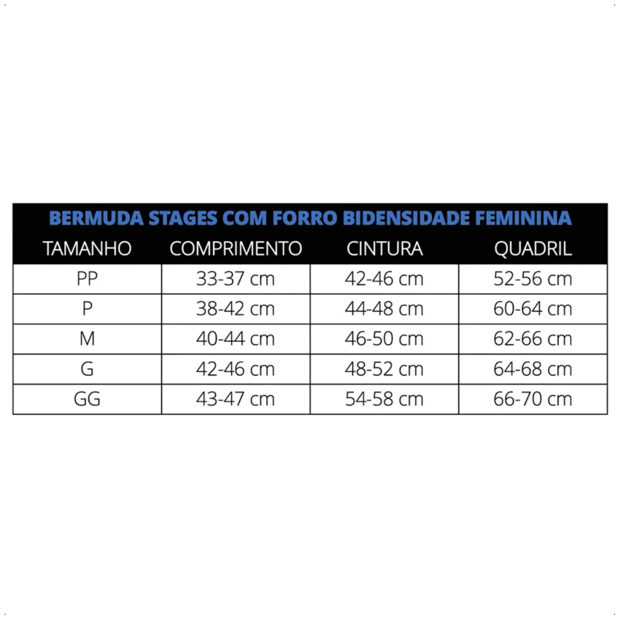 Bermuda de Ciclismo Stages Feminino Tam. G Preto Forro Bidensidade Proteção UV50+ FE Atrio - VB069