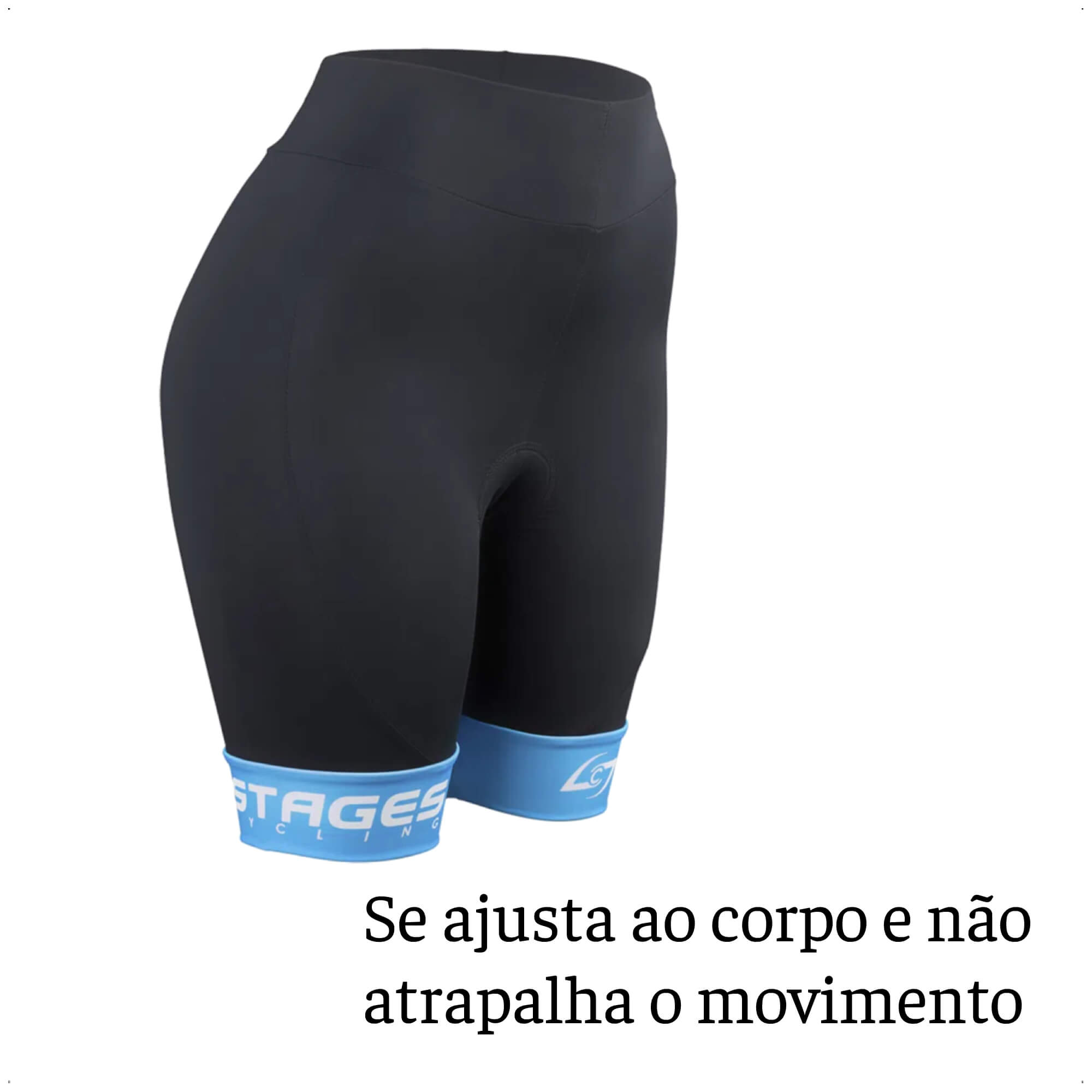 Bermuda de Ciclismo Stages Feminino Tam. GG Preto Forro Bidensidade Proteção UV50+ Atrio - VB070