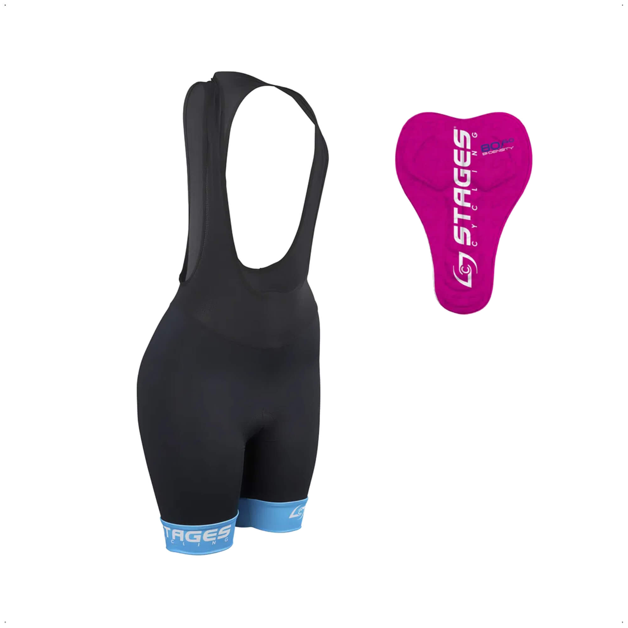 Bretelle de Ciclismo Stages Feminino Tam. M Preto Forro Bidensidade Proteção UV50+ Atrio - VB078