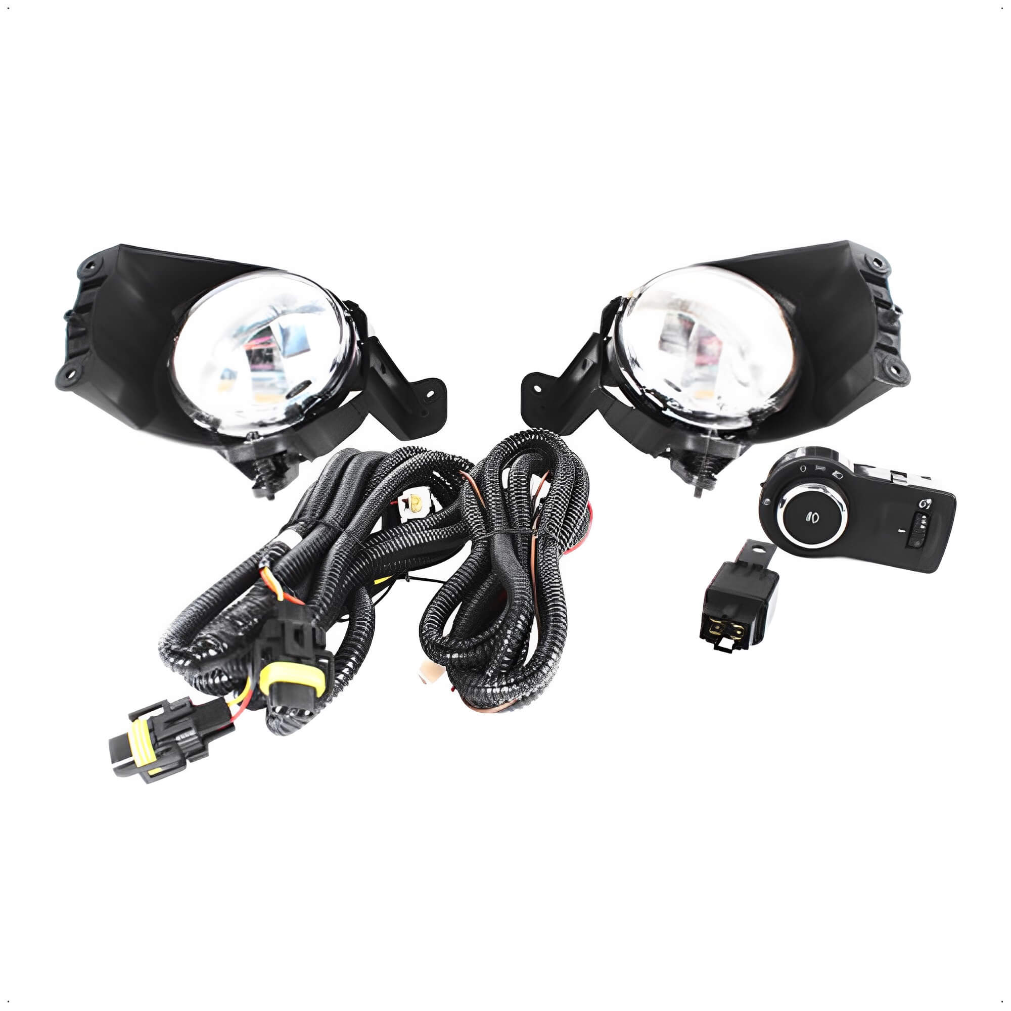 Kit de Farol Auxiliar GM Cobalt/Onix/Sonic/Spin 12 até 19 Botão Regulagem Shocklight -SL-040910 I