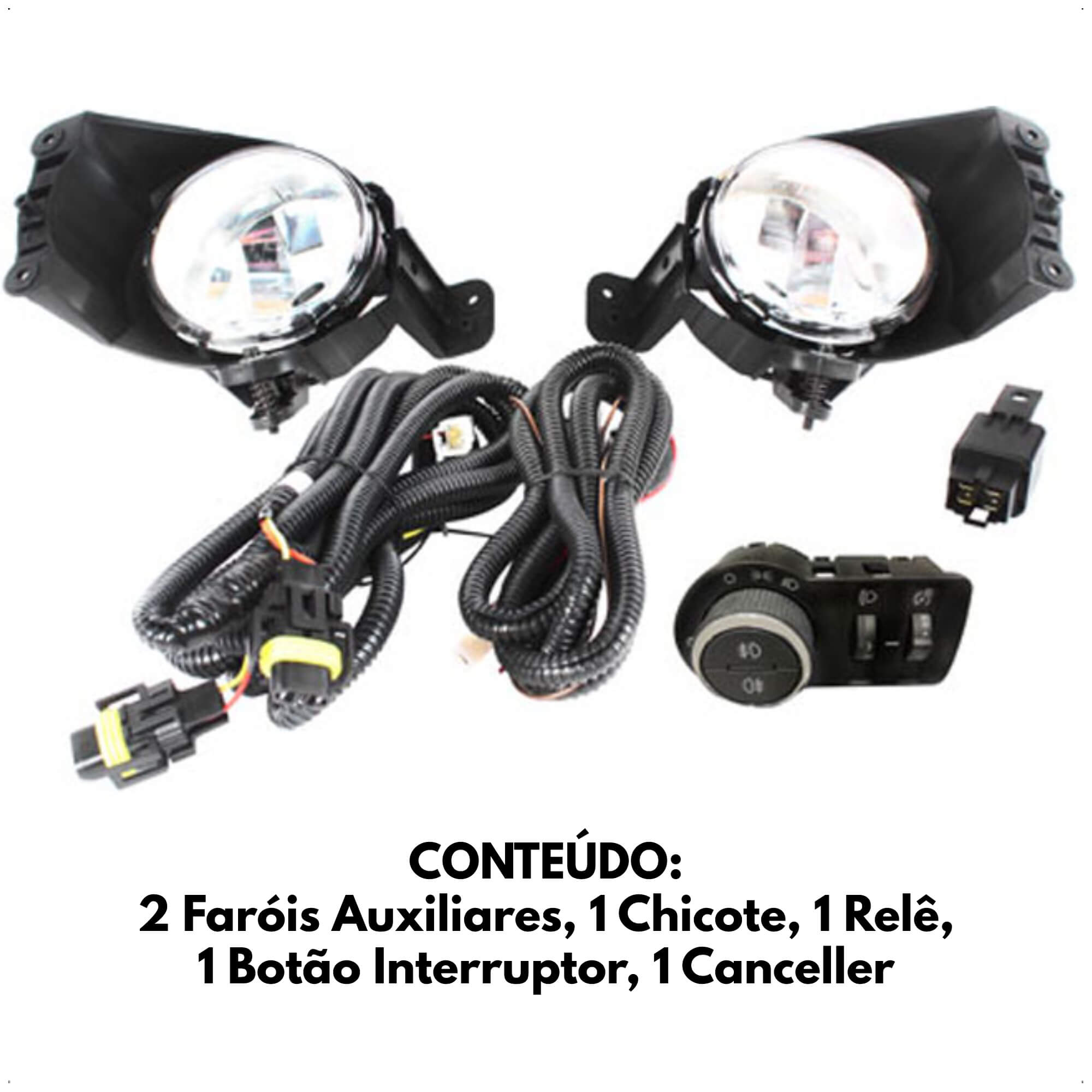 Kit de Farol Auxiliar S10/Trailblazer 2017/GM Spin 2019 Original c/ Regulagem Shocklight-SL-042910