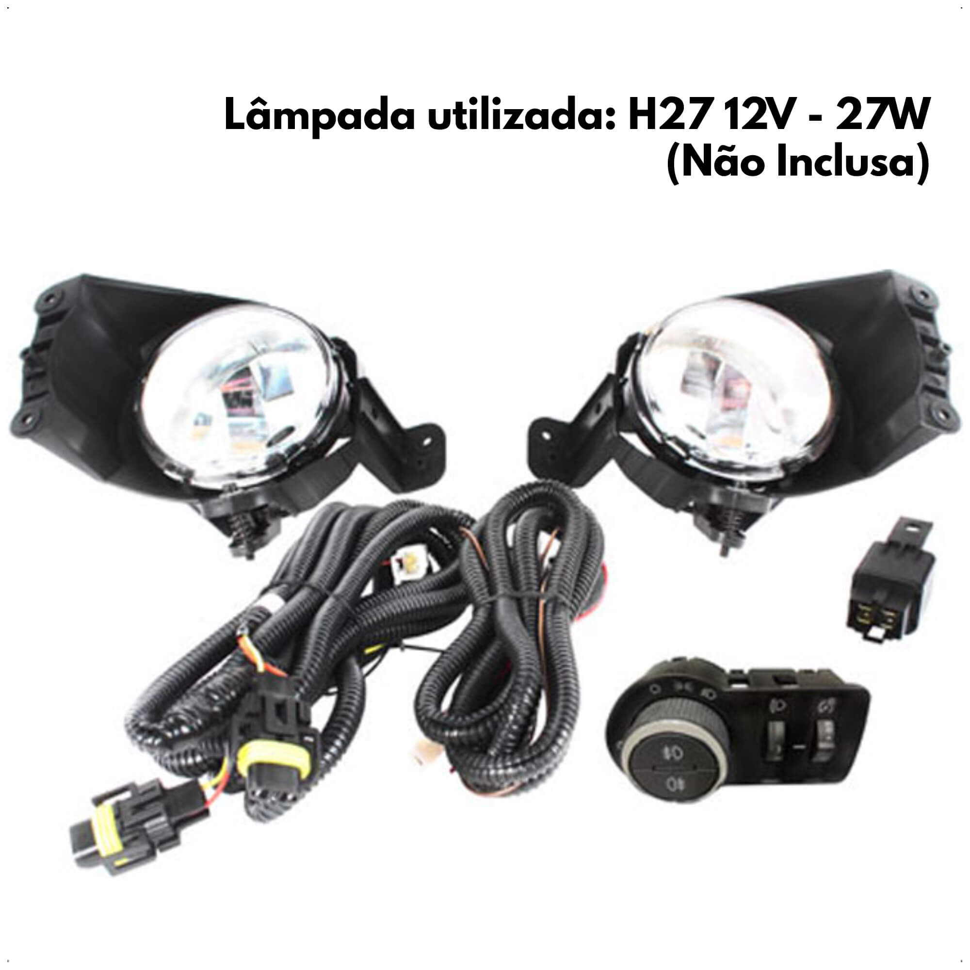 Kit de Farol Auxiliar S10/Trailblazer 2017/GM Spin 2019 Original c/ Regulagem Shocklight-SL-042910