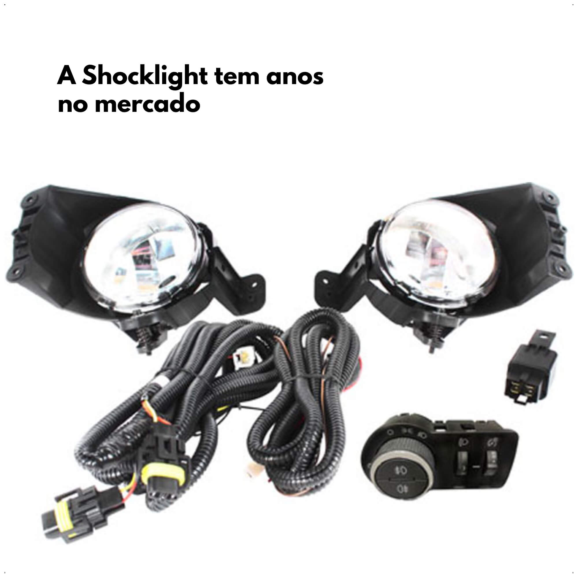 Kit de Farol Auxiliar S10/Trailblazer 2017/GM Spin 2019 Original c/ Regulagem Shocklight-SL-042910