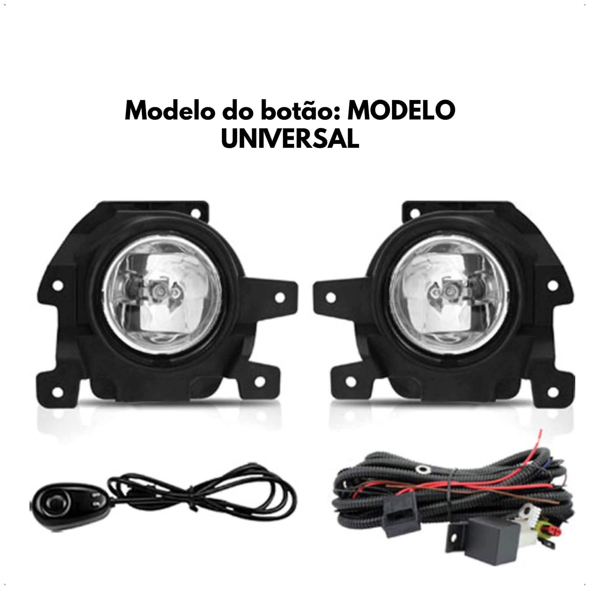 Kit de Farol Auxiliar Strada Working 2014 em diante Botão Modelo Universal Shocklight - SL-091410U