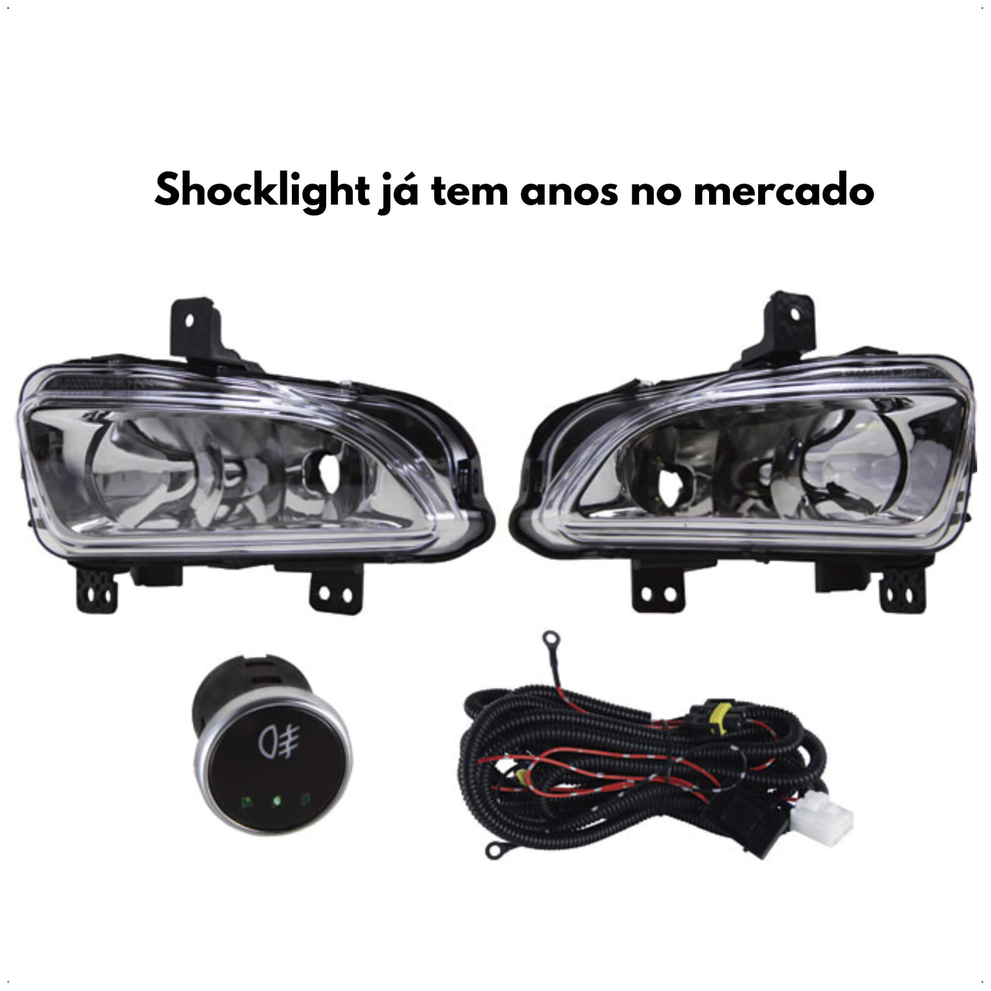Kit de Farol Auxiliar Strada 2020 em diante Botão Modelo Universal Shocklight - SL-091810U