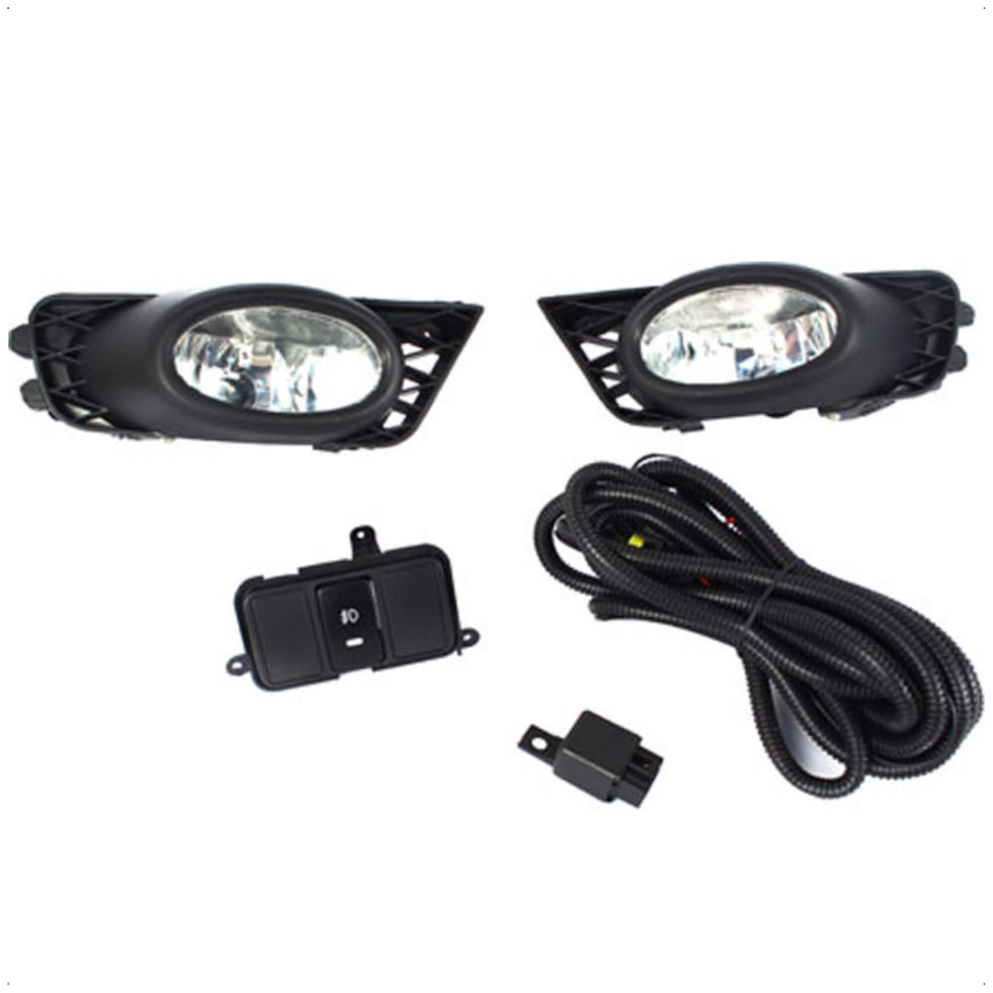 Kit Farol Auxiliar New Civic 2009 2010 2011 Botão Modelo Compatível Shocklight - SL-110210 I