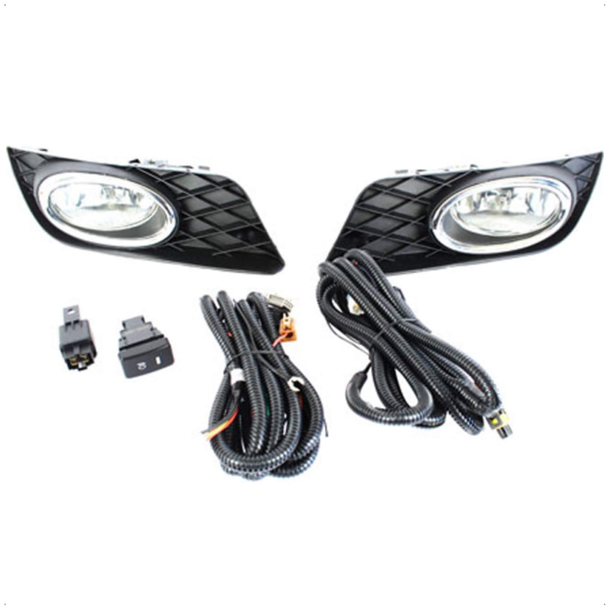 Kit Farol Milha Auxiliar New Civic 2012 2013 2014 Botão Modelo Compatível Shocklight - SL-110610 I