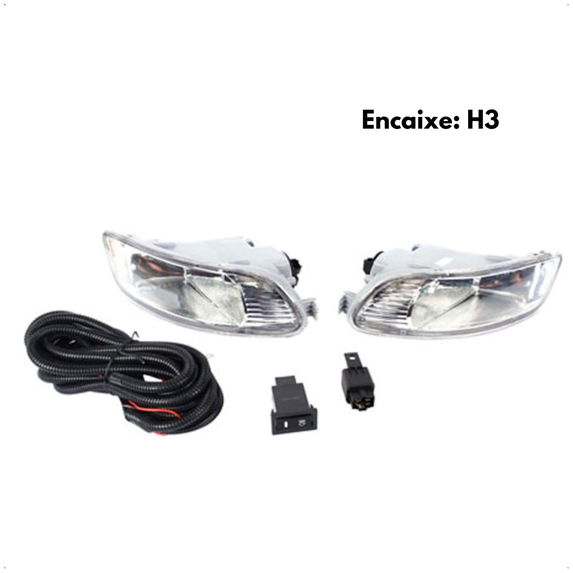 Kit de Farol Auxiliar Toyota Corolla 2005/2008/Fielder 2008/2009 H3 12V-55W Shocklight SL-250210 I
