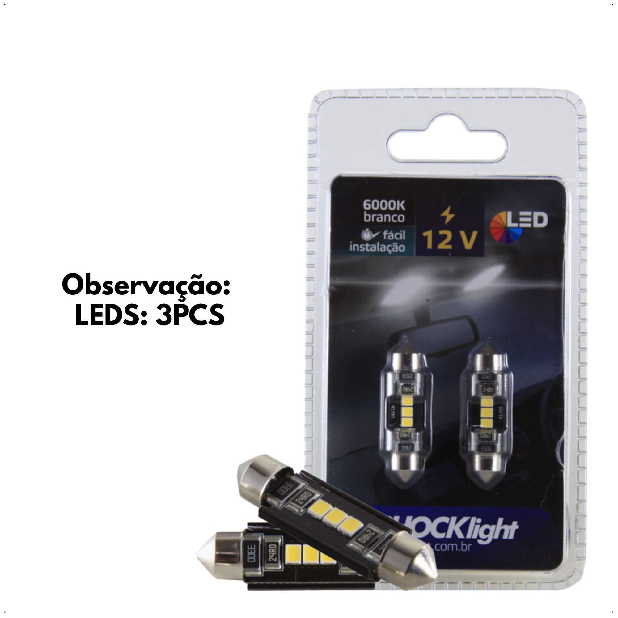 Lâmpada Led Torpedo 3 SMD-2835 36MM 12V 400 Lumens IP65 Alumínio Shocklight - SLL-1236