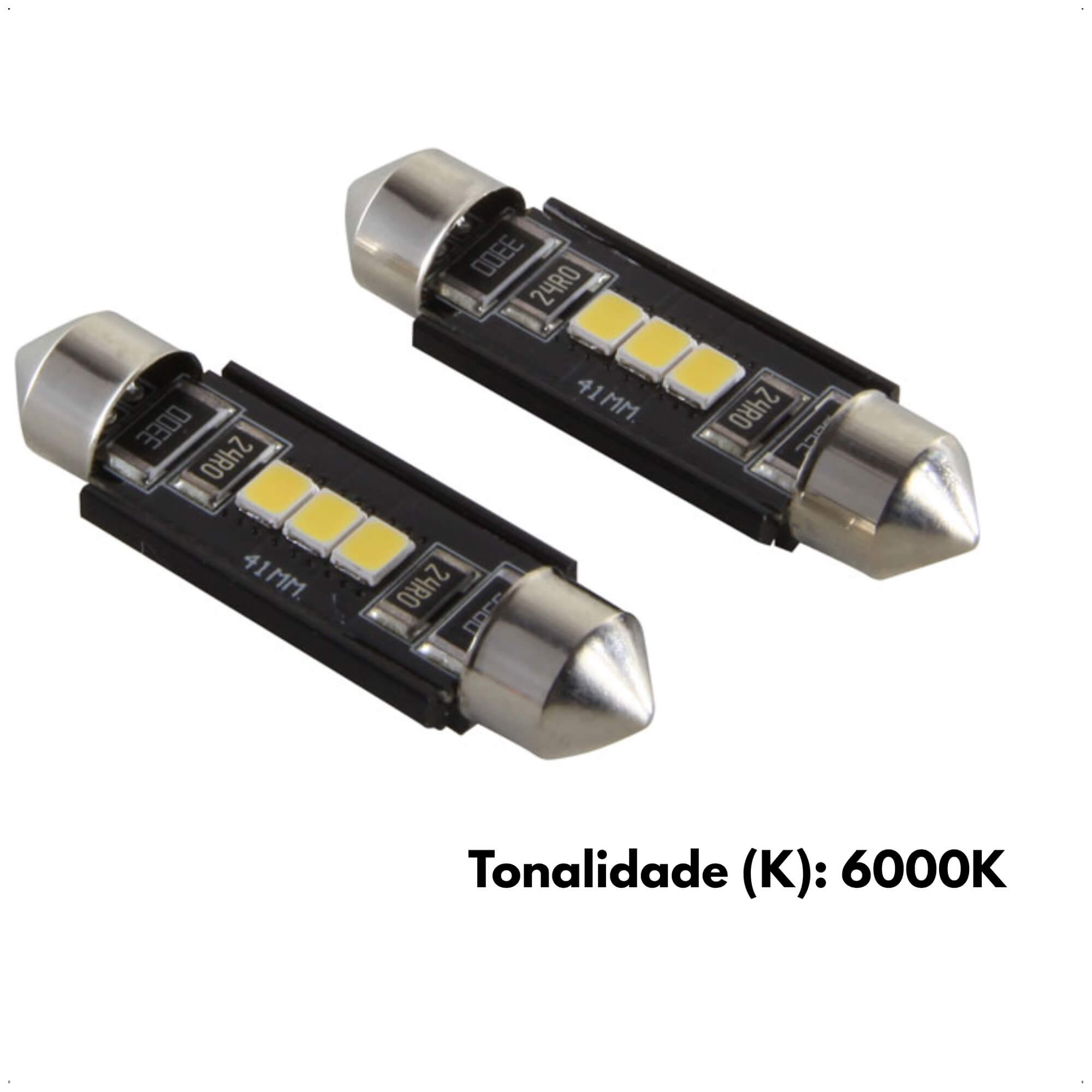 Lâmpada LED Torpedo 42MM 3 SMD 2835 6000K 12V 400 Lumens Alumínio IP65 Shocklight - SLL-1242