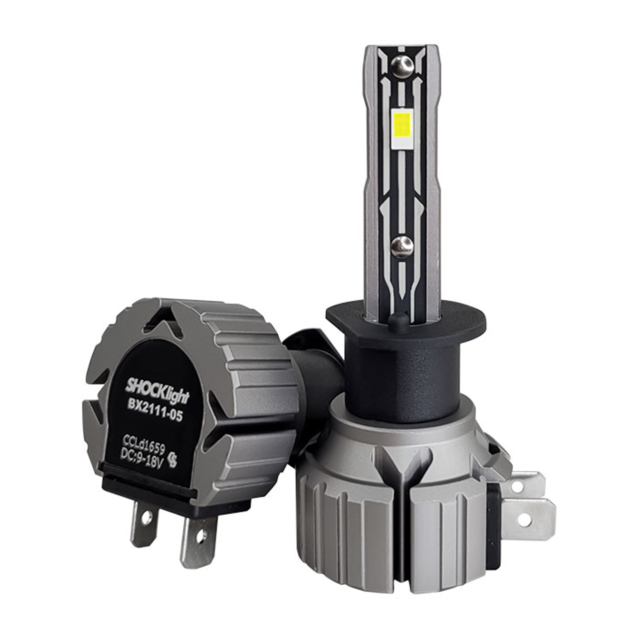 Par de Lâmpadas Ultraled S16 Nano H1 6000k 12V 40W 4200LM Shocklight - SLL-160001