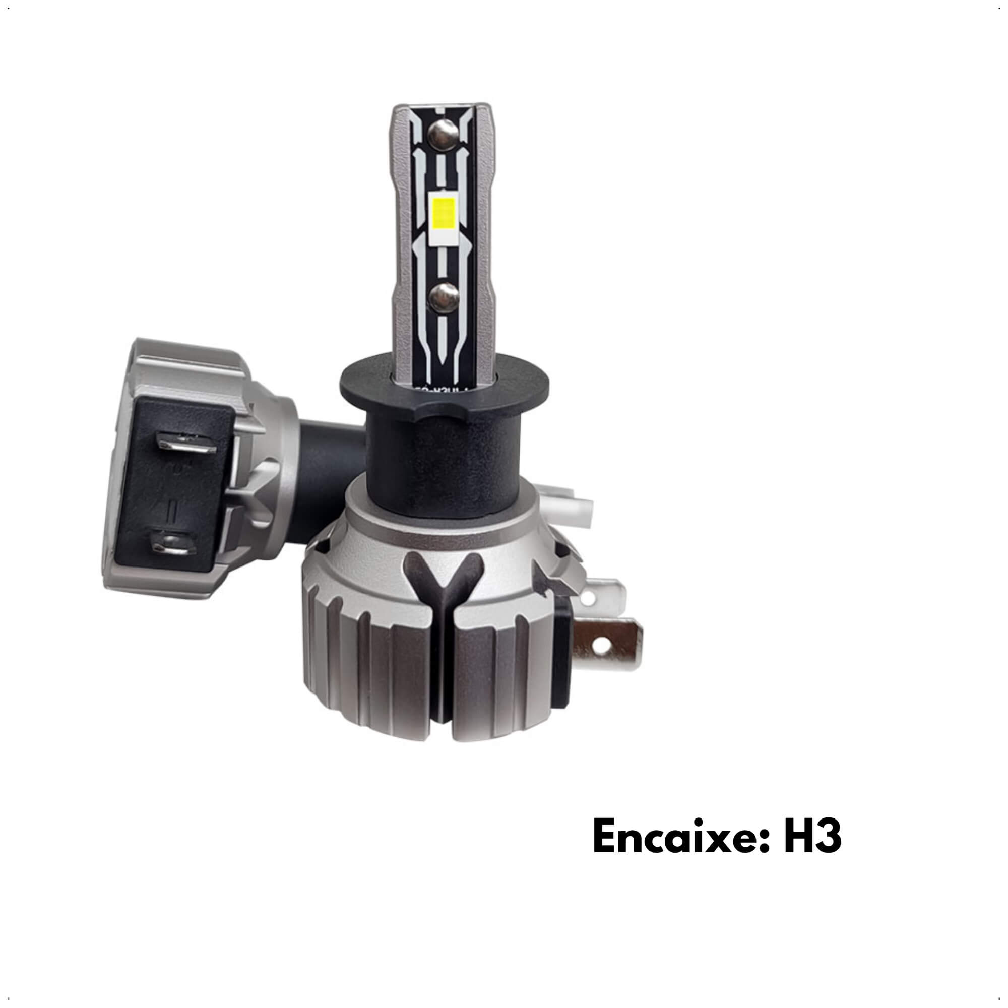 Par de Lâmpadas Ultra LED S16 Nano H3 6000K 12V 40W 4200 Lumens Shocklight -  SLL-160003