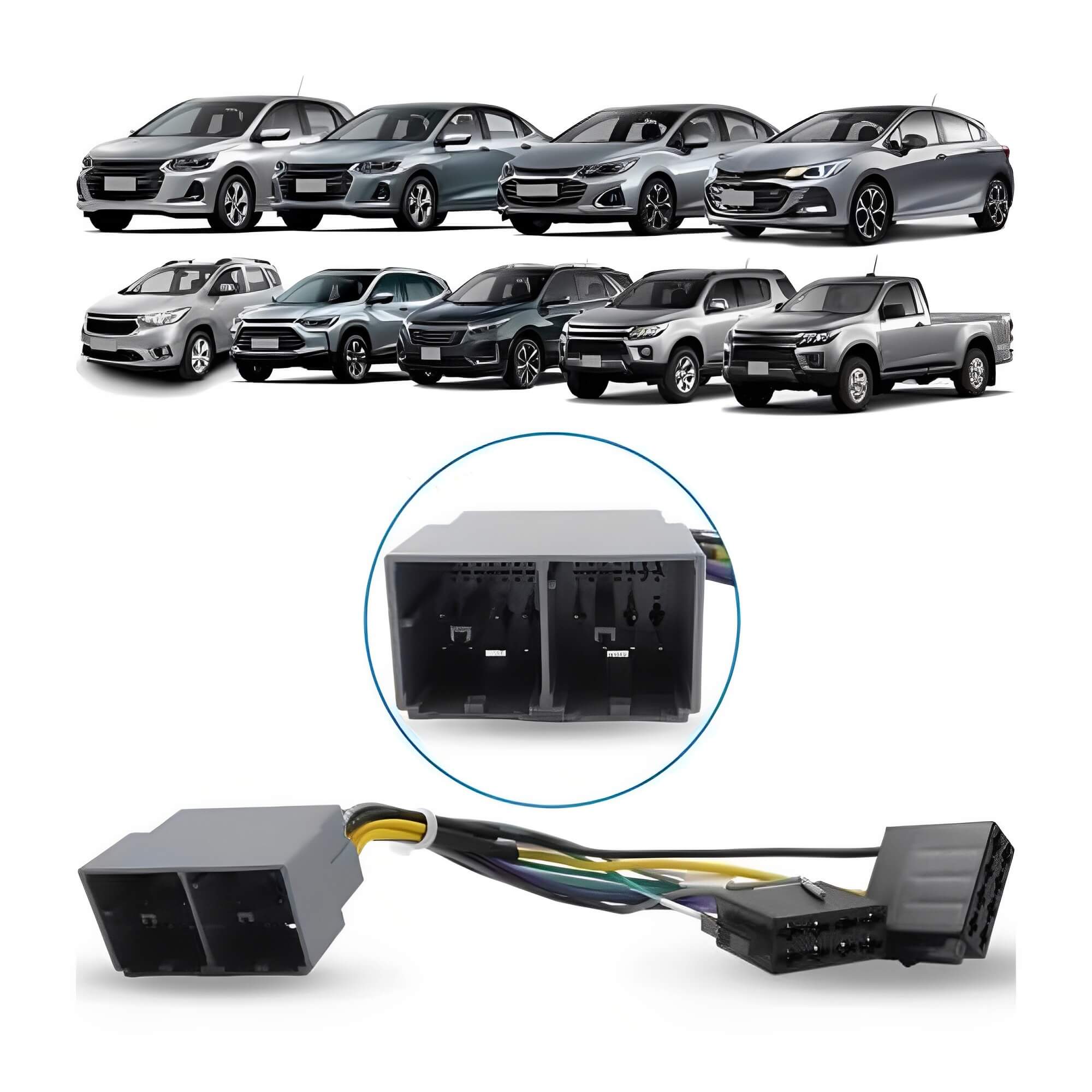 Chicote de Ligação Onix/Onix Plus/Cruz/Tracker/S10/Spin 2020 em diante - Expex EXC GM-080