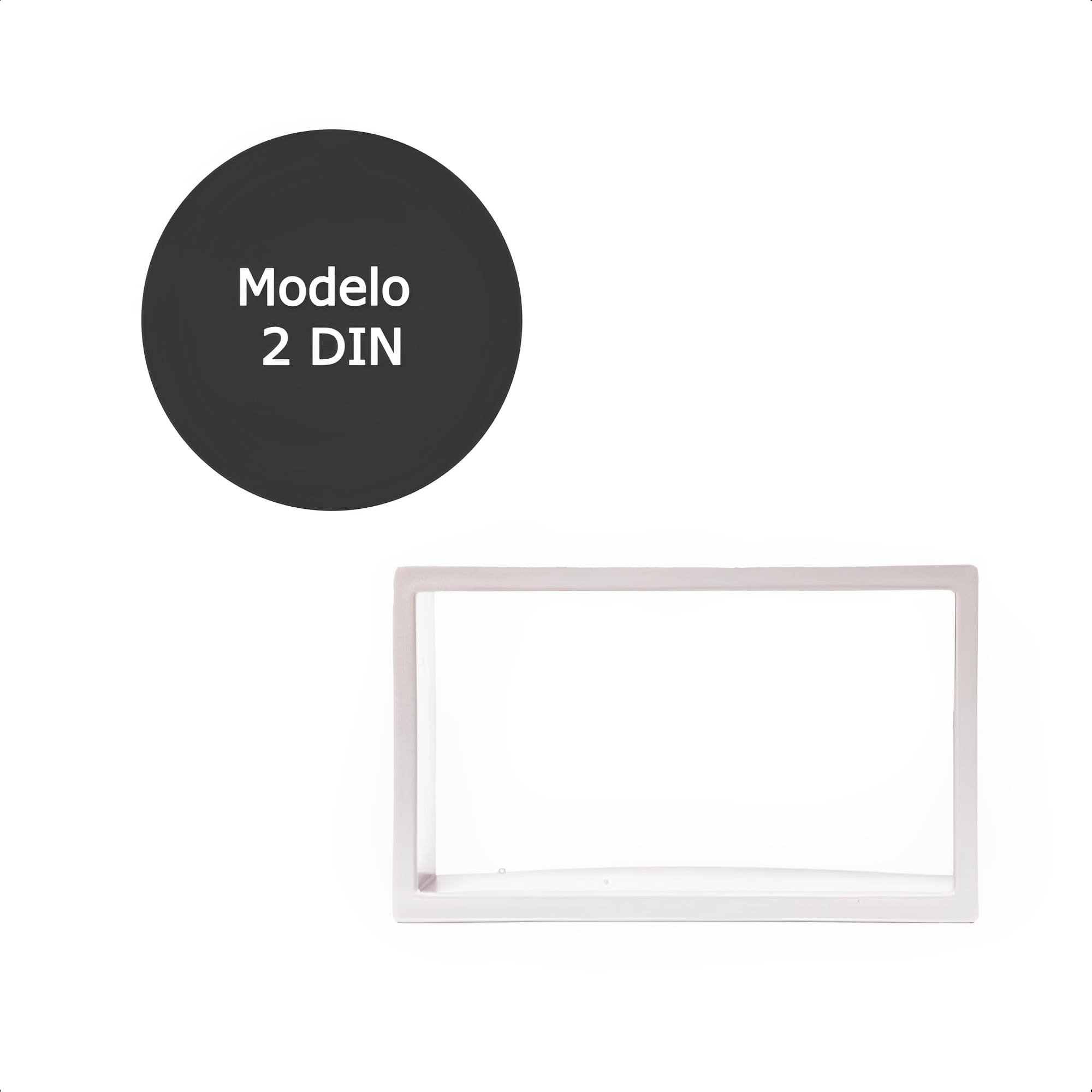 Moldura 2 Din Prata Golf / Polo / Bora (Todos) / Fox / Novo Space/ Ecosport Japonês Expex-EPX433