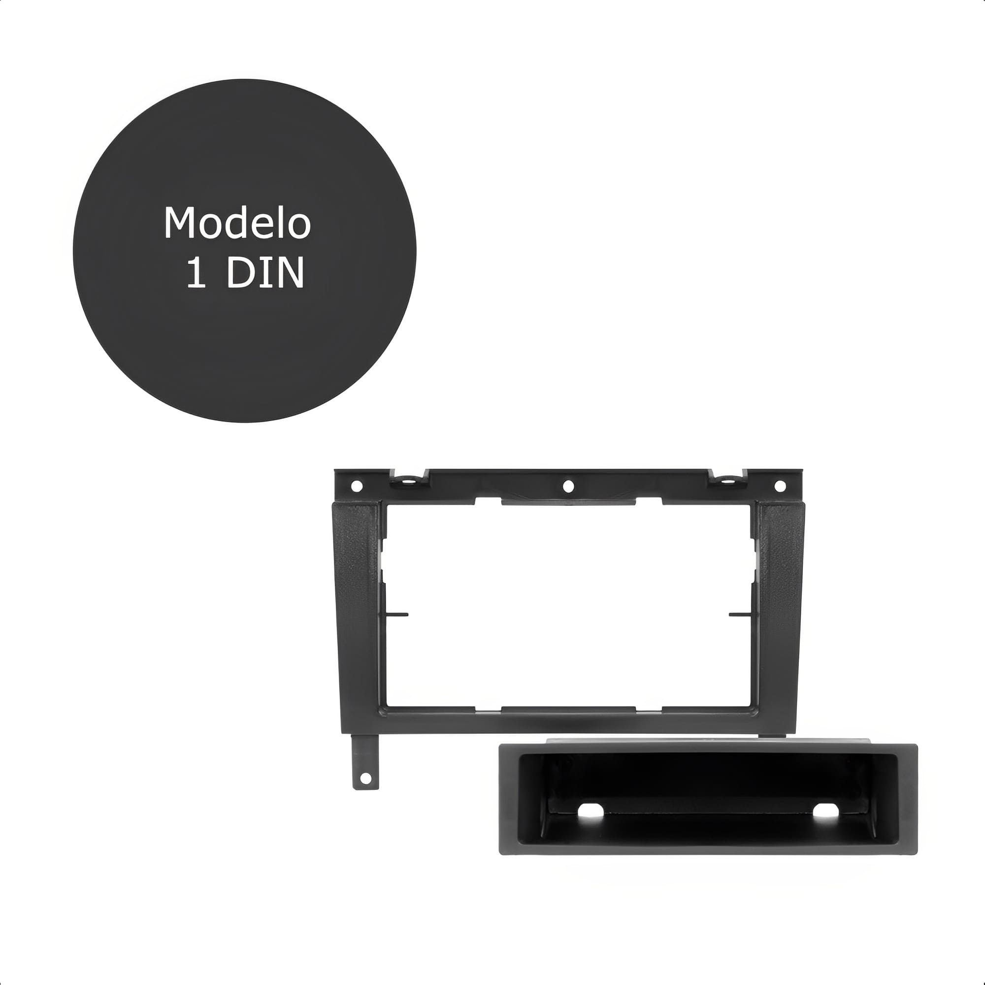 Moldura 1 Din Gol / Parati / Saveiro G3 1999-2005 Preta com porta objeto Expex - EPX 283