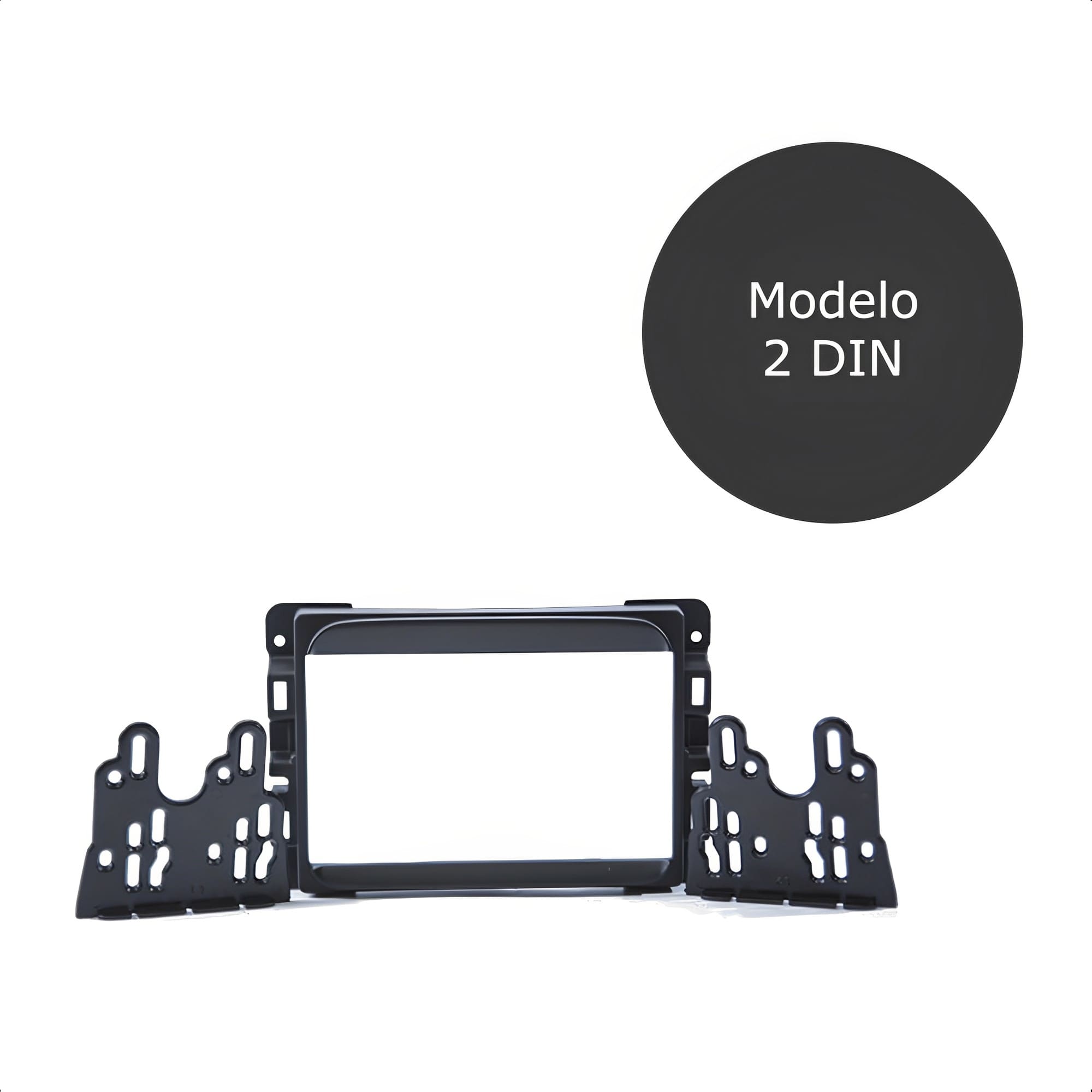 Moldura 2 Din Preta Soft Emborrachado Mobi / Toro / Renegade 2016-2021 Chinês Expex - EPX 270
