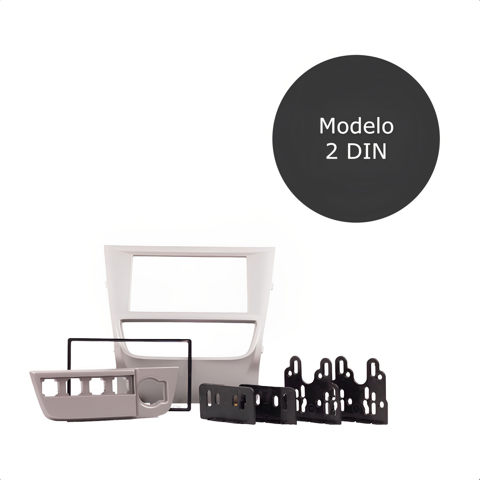 Moldura 2 Din Cinza Gol / Voyage / Saveiro G6 2013 / 2014 / 2015 Japonês / Chinês Expex - EPX 407
