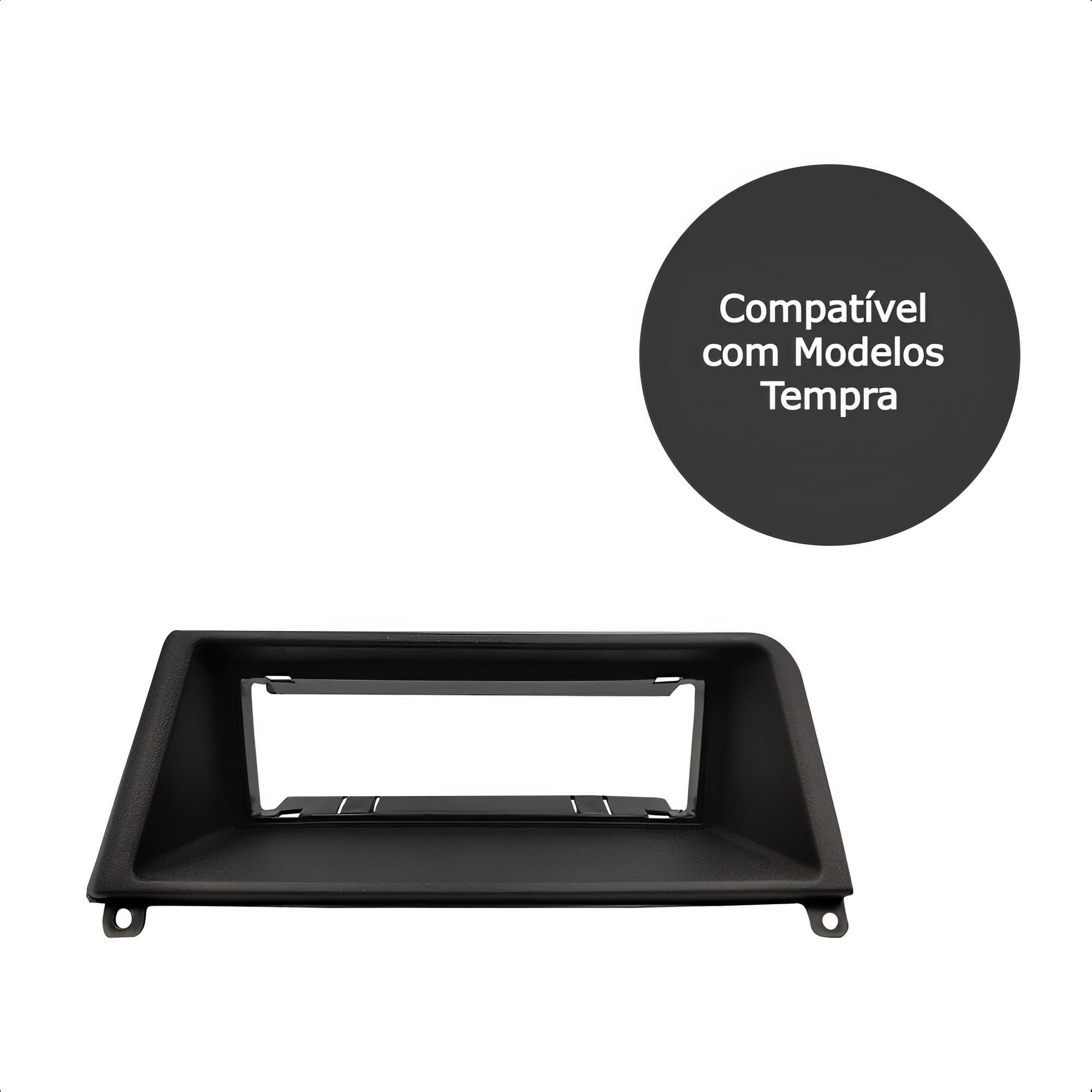 Moldura 1 Din Preta Tempra Expex - EPX FT-571