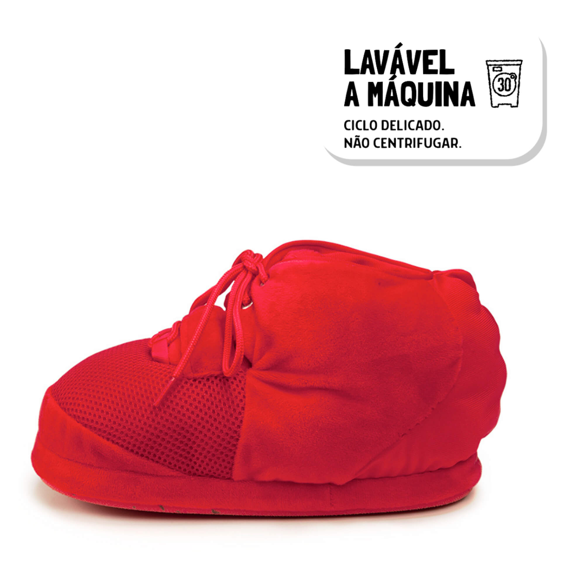 Pantufa 3D Tênis de Basquete Sneaker  Vermelho Solado Borracha 33/35 P Importway IWP3DBVM3335