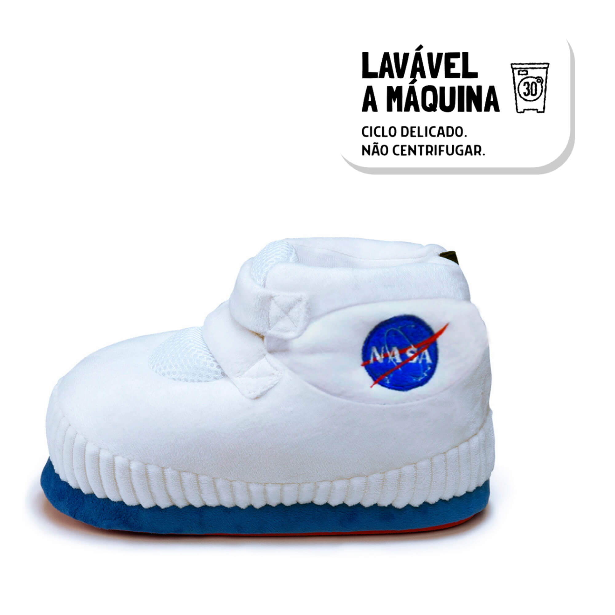 Pantufa 3D Tênis de Basquete Astro Sneaker Branco Solado Borracha 33/35 P Importway IWP3DA3335