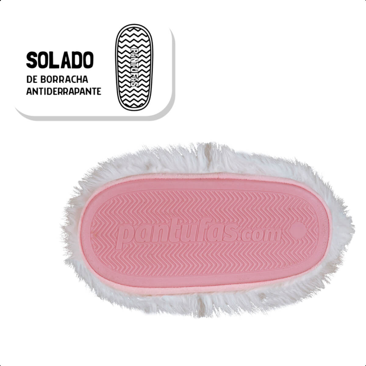 Pantufa 3D Cisne Branco e Rosa Solado Borracha Antiderrapante 33/35 P Fofa Importway IWP3DC3335