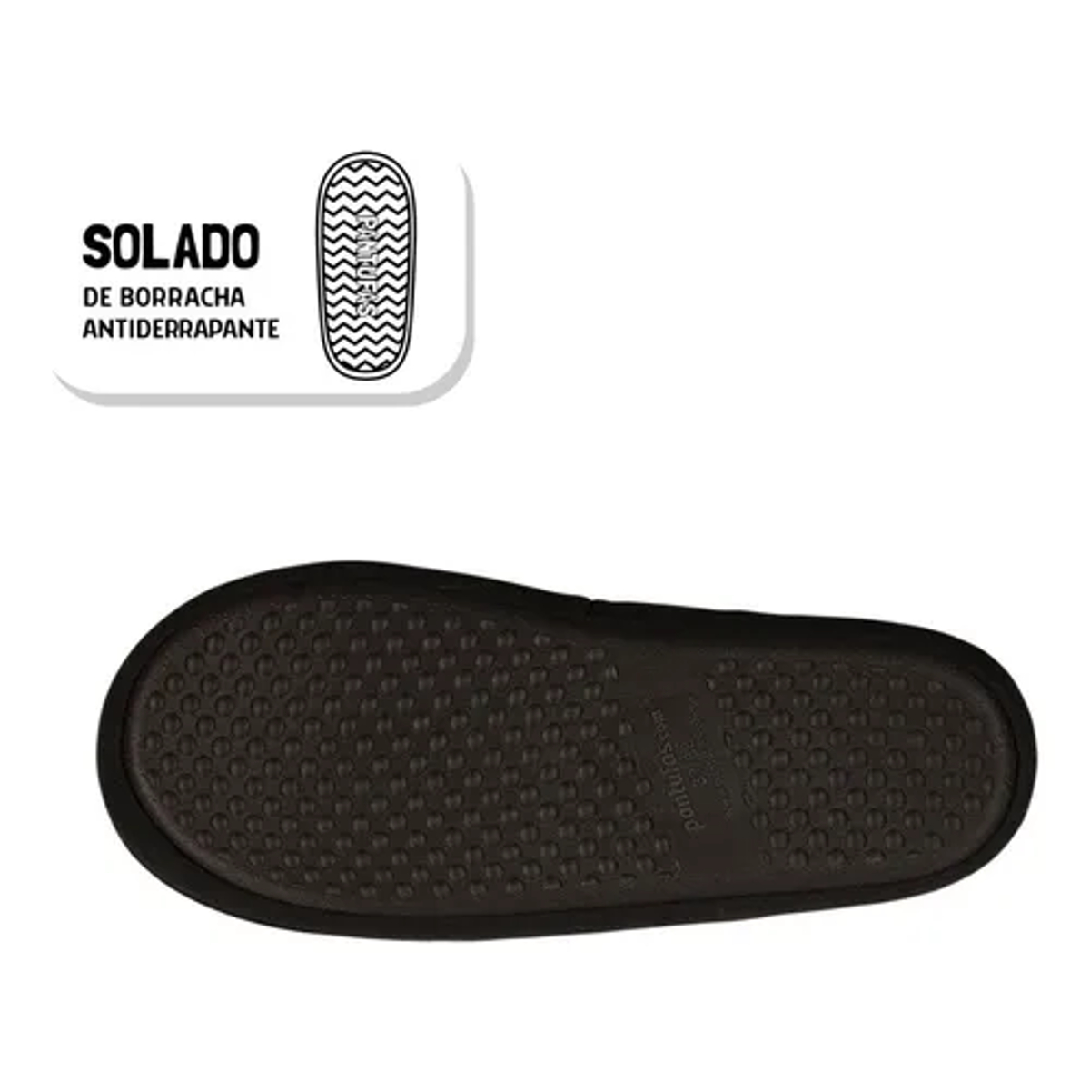 Chinelo  Pantufa Astro Preto Importway Tamanho 38/39 IWPCPR3839