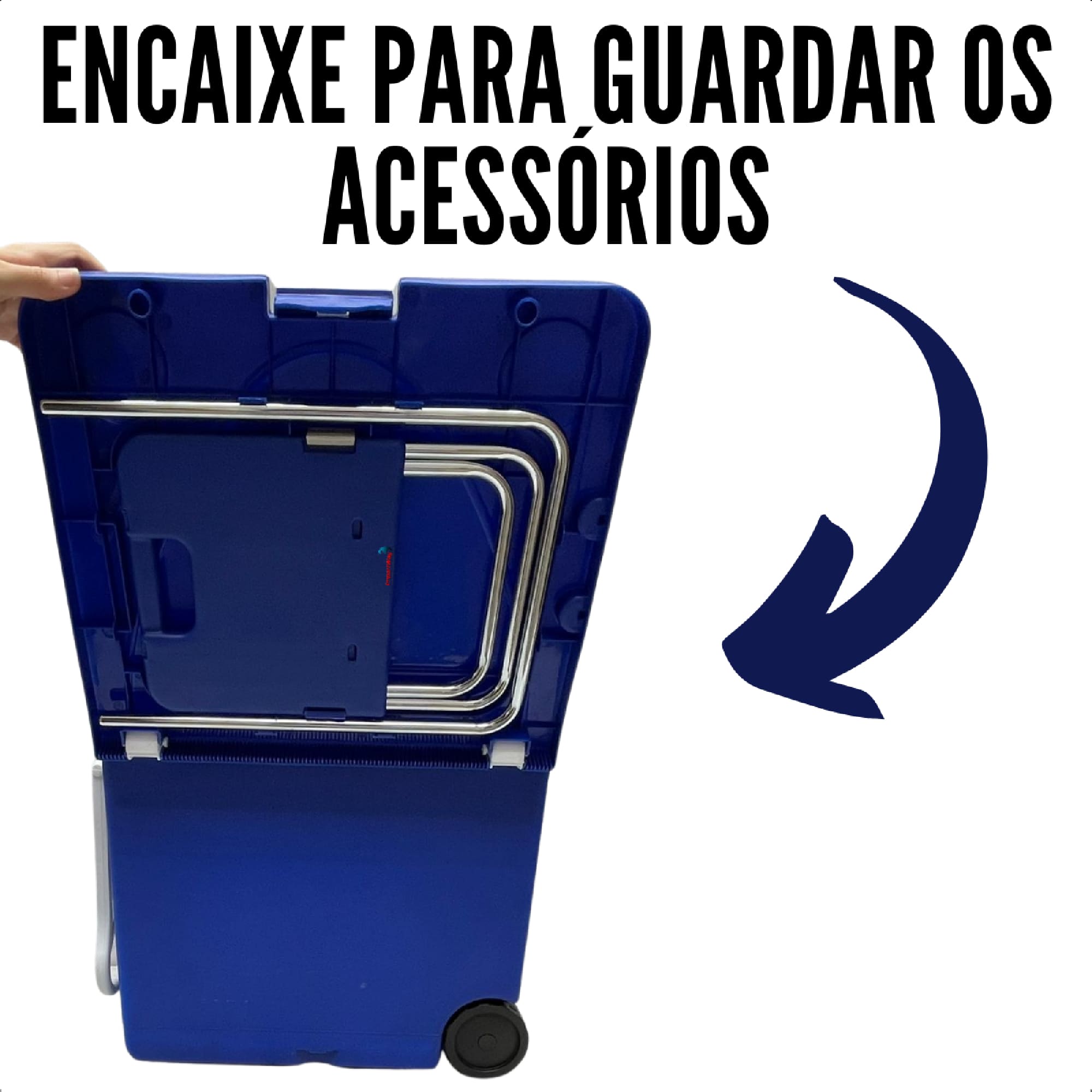 Caixa Térmica 3 em 1 Mesa e Cadeira 28 Litros Polipropileno Com Rodas e alça Importway IWCT3X1