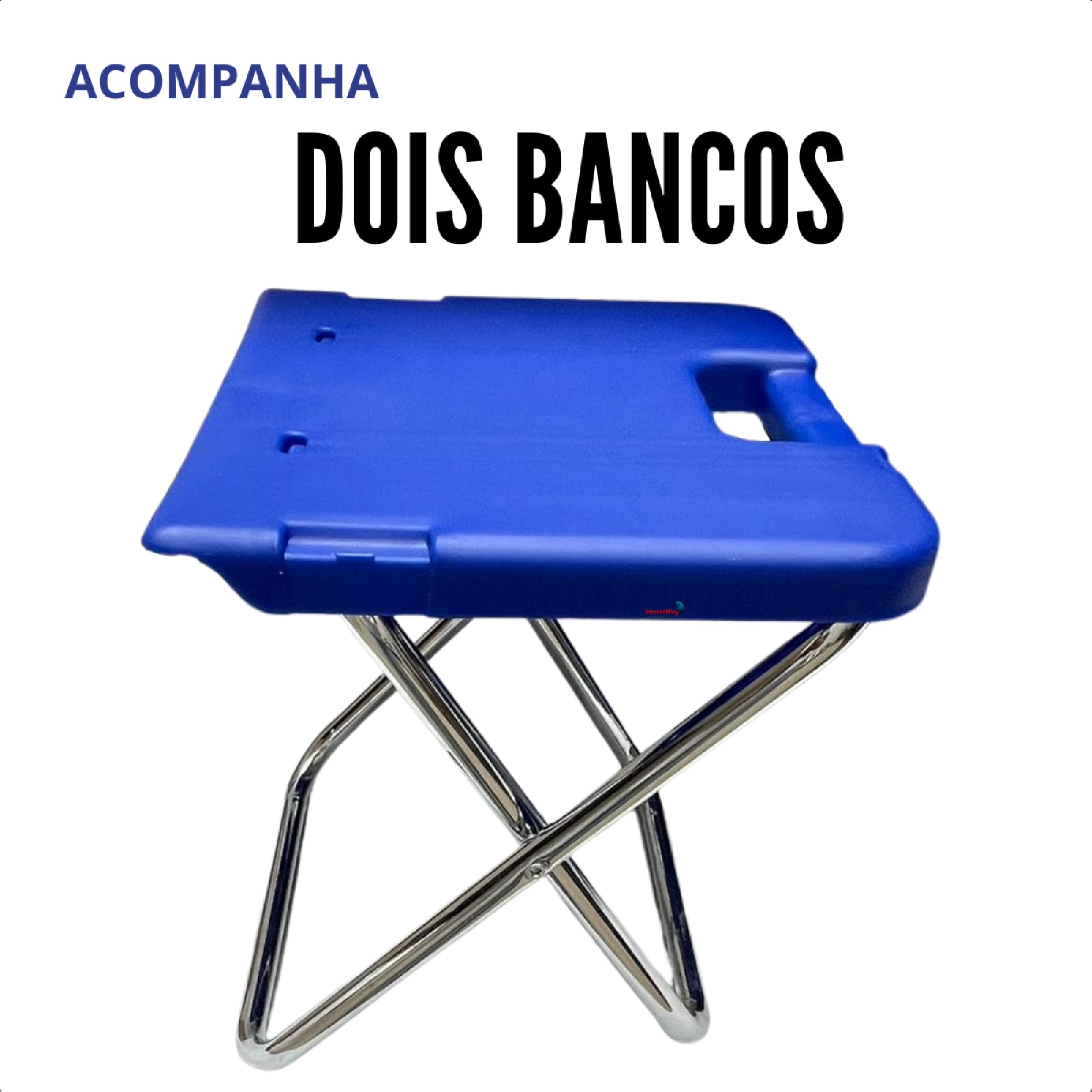 Caixa Térmica 3 em 1 Mesa e Cadeira 28 Litros Polipropileno Com Rodas e alça Importway IWCT3X1