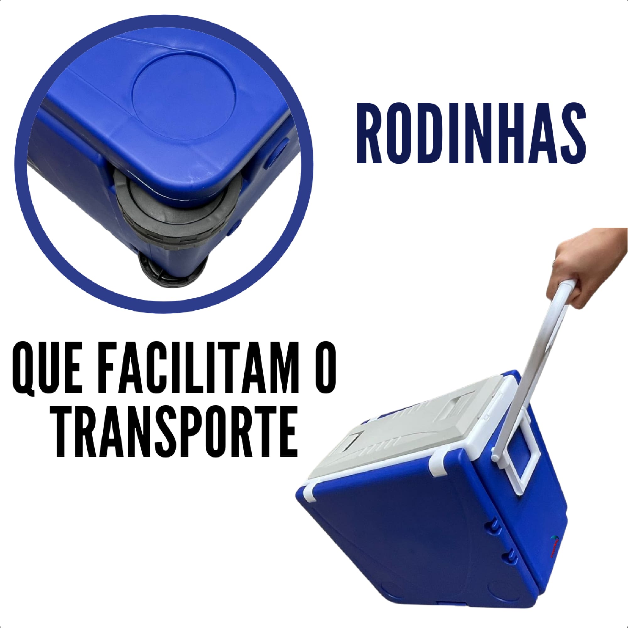 Caixa Térmica 3 em 1 Mesa e Cadeira 28 Litros Polipropileno Com Rodas e alça Importway IWCT3X1