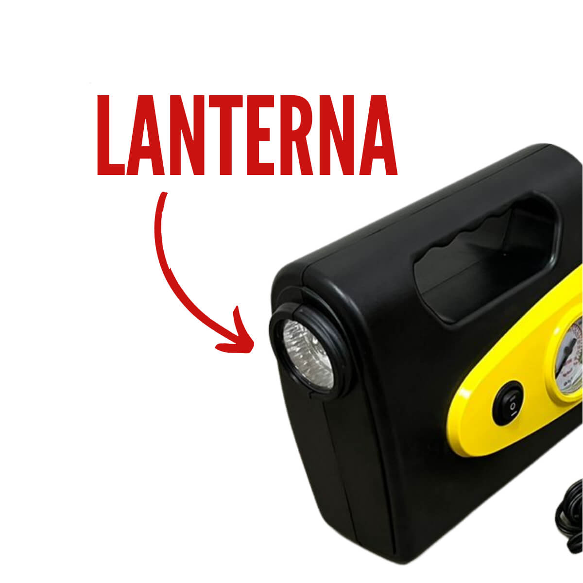 Mini Compressor de Ar Automotivo 12V 260PSI 18L/MIN ImportWay IWMCA26018