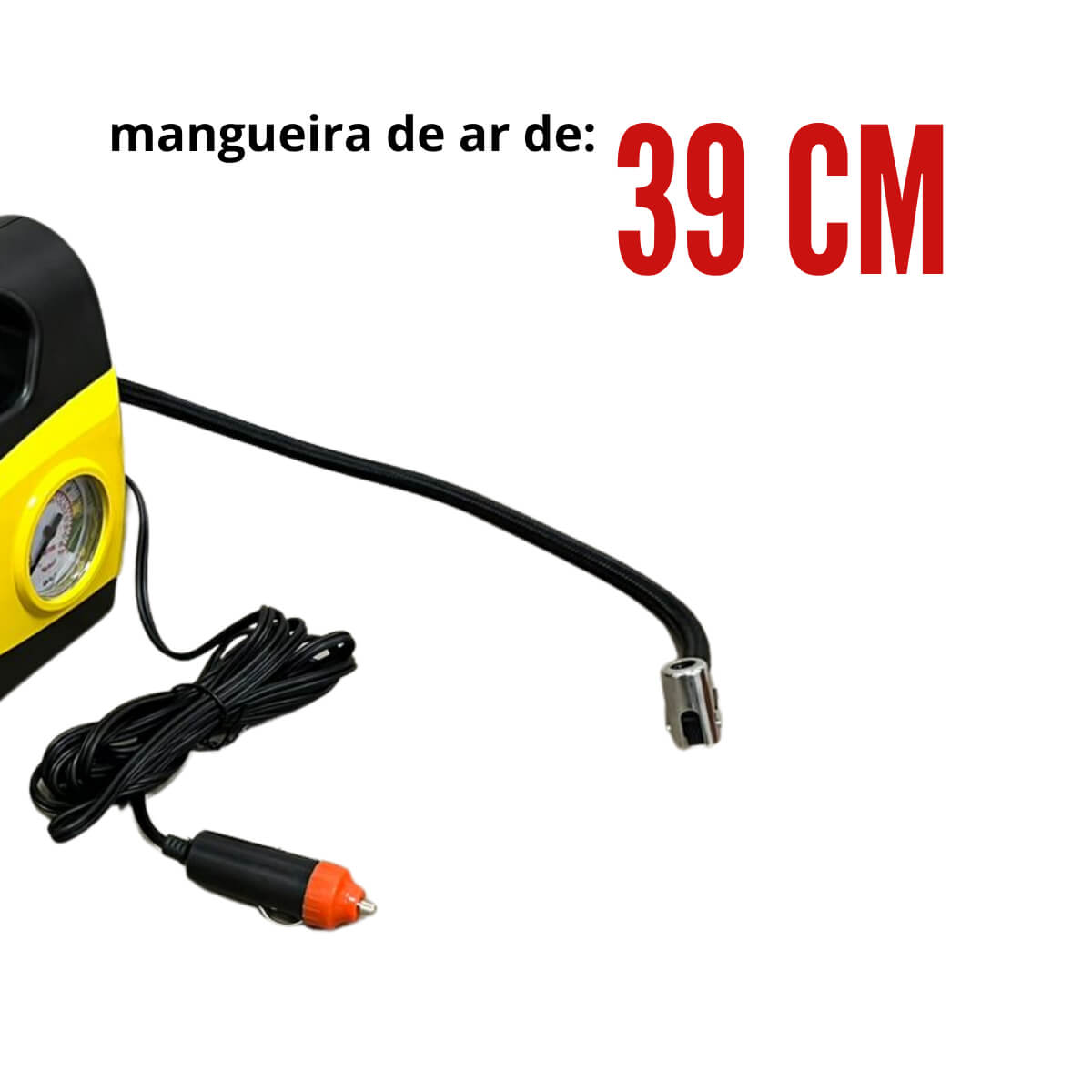 Mini Compressor de Ar Automotivo 12V 260PSI 18L/MIN ImportWay IWMCA26018