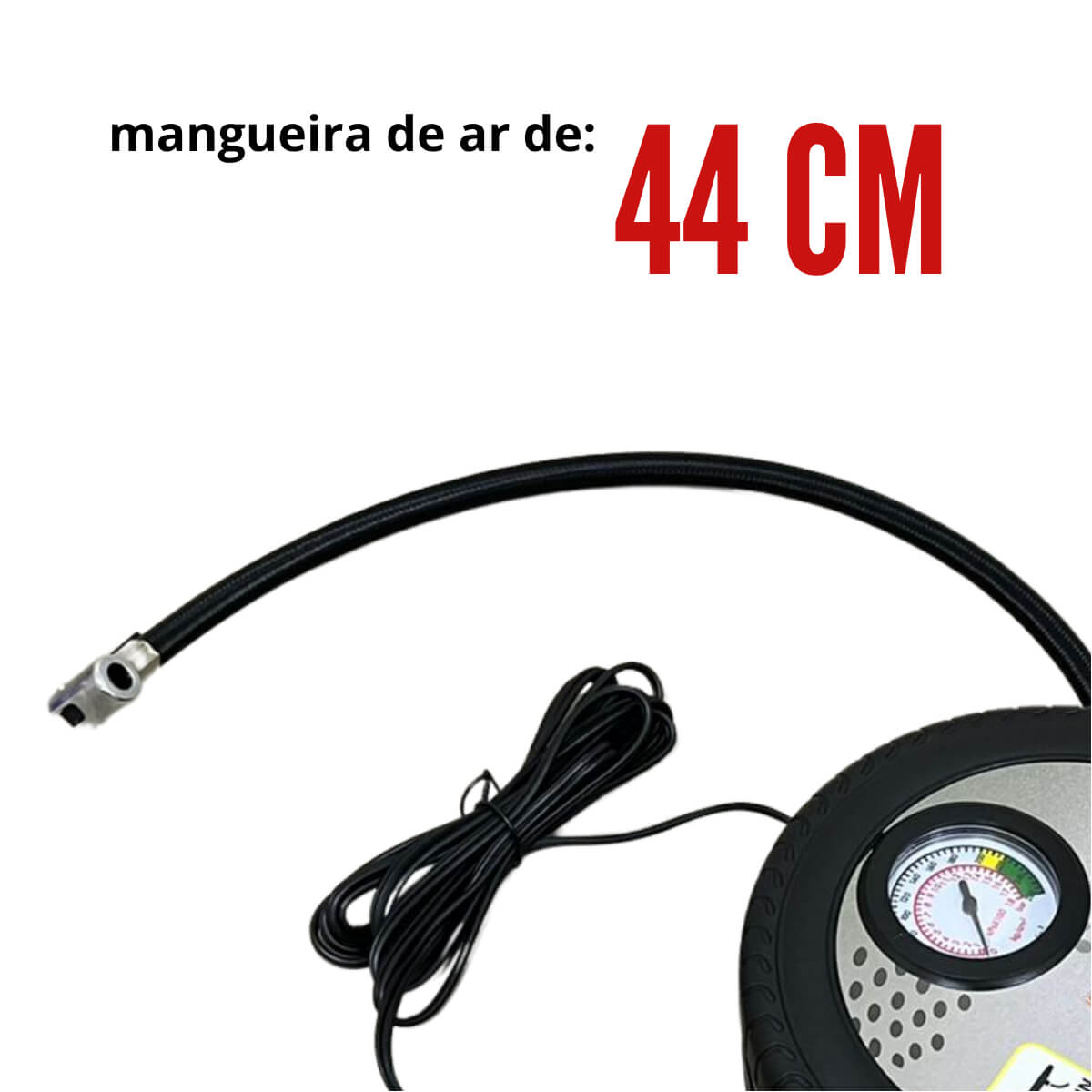 Mini Compressor de Ar Automotivo 12V 260PSI 15L/MIN ImportWay IWMCA26015