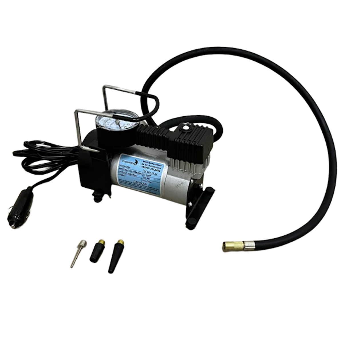 Mini Compressor de Ar Automotivo 150psi 35L/min 12V Importway - IWMCA15035