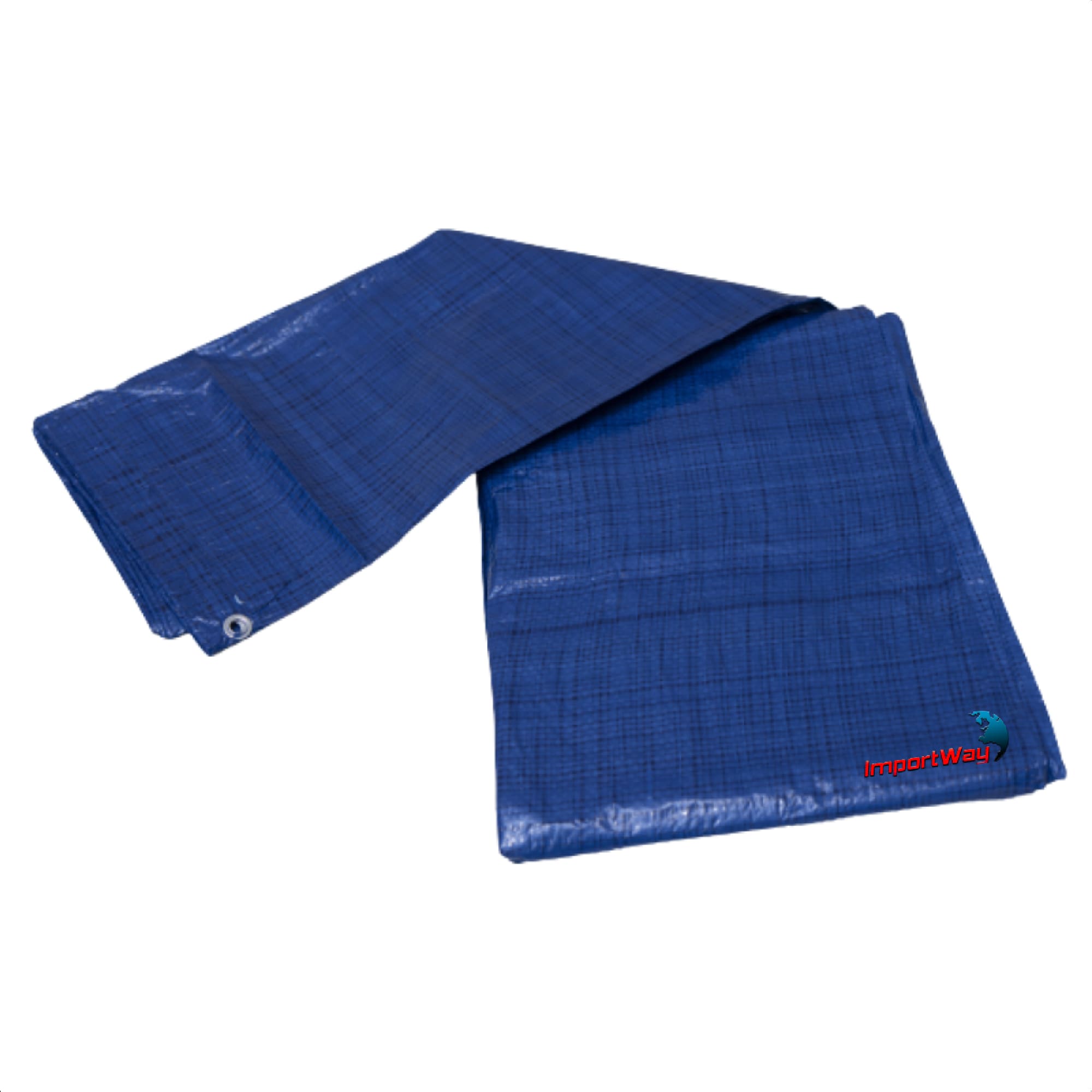 Lona Plástica Encerado Polietileno Impermeável Fio Sintético Multiuso 3mx2m Azul Importway IWLP32