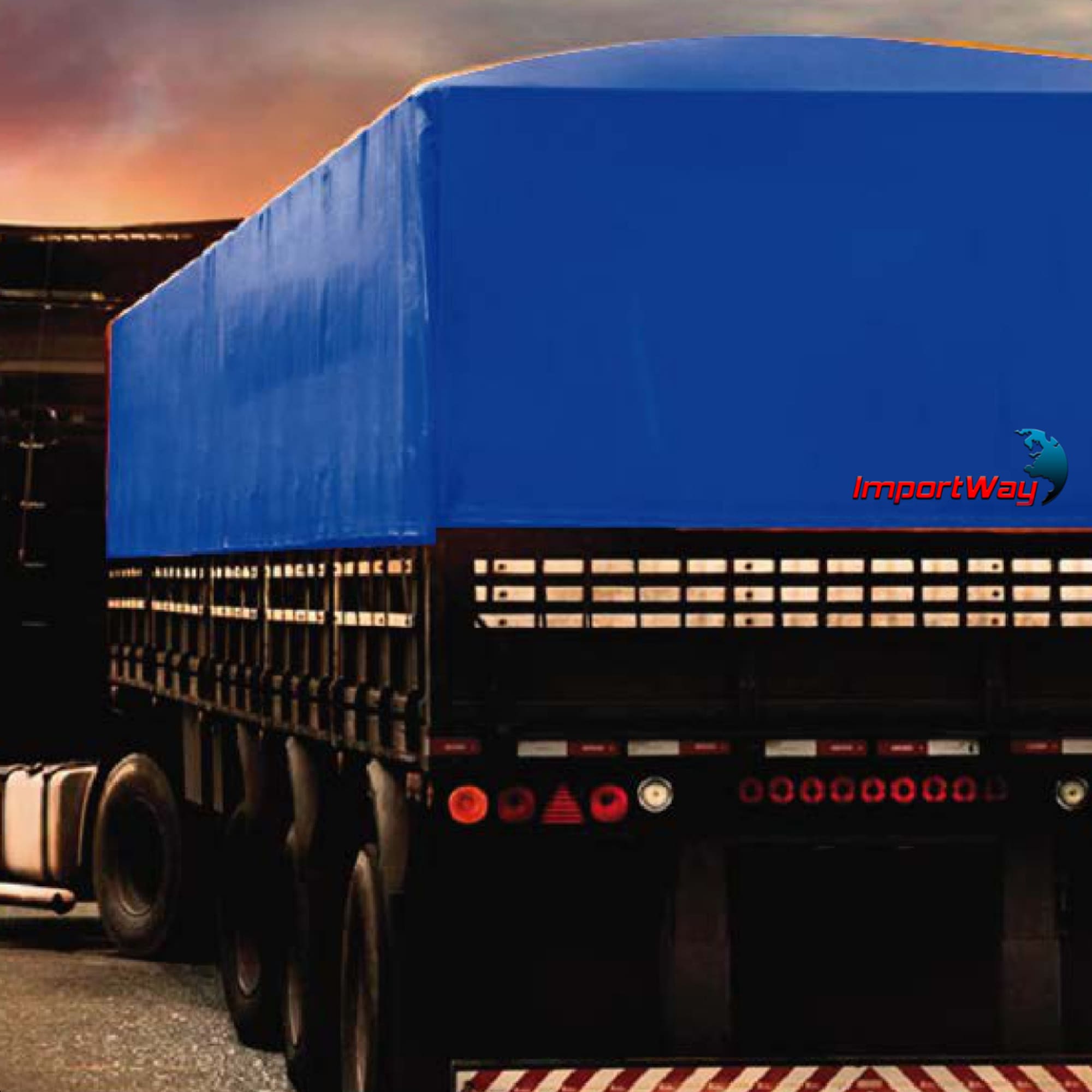 Lona Plástica Encerado Polietileno Impermeável Fio Sintético Multiuso 3mx2m Azul Importway IWLP32
