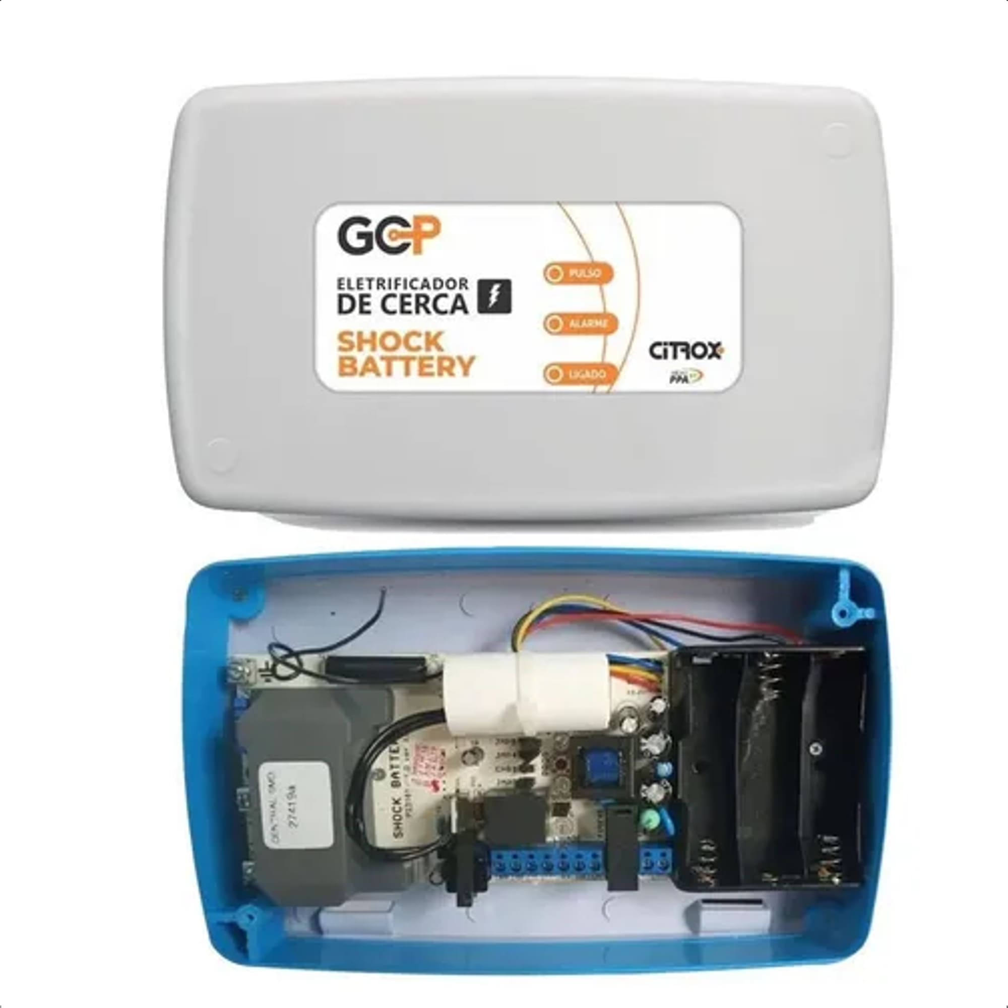Central Cerca Elétrica Shock Battery 10000V c/ Bateria Li-ion e Sirene Citrox PPA -10767