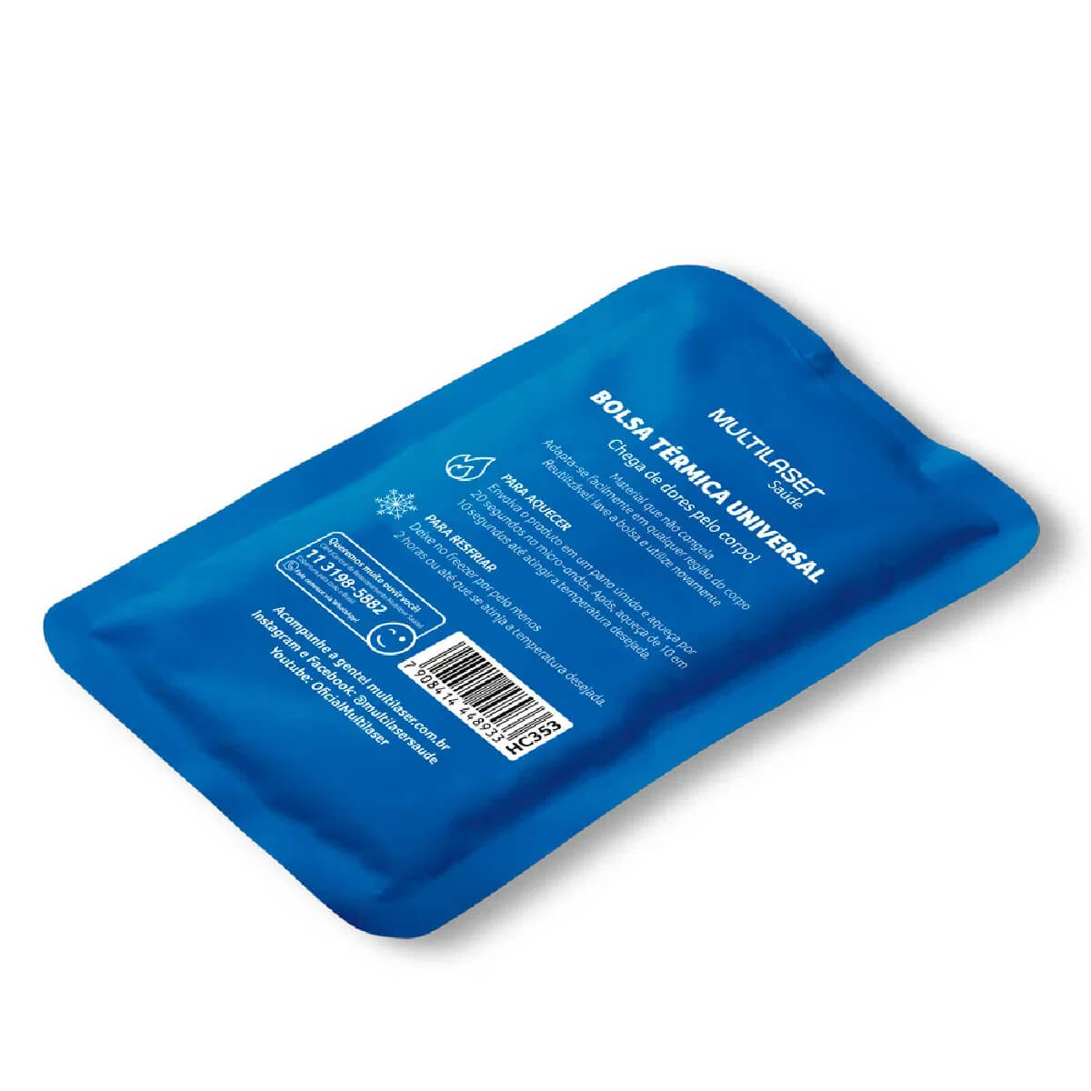 Bolsa Térmica De Gel Azul Esquenta e Congela Multilaser Saúde  HC353