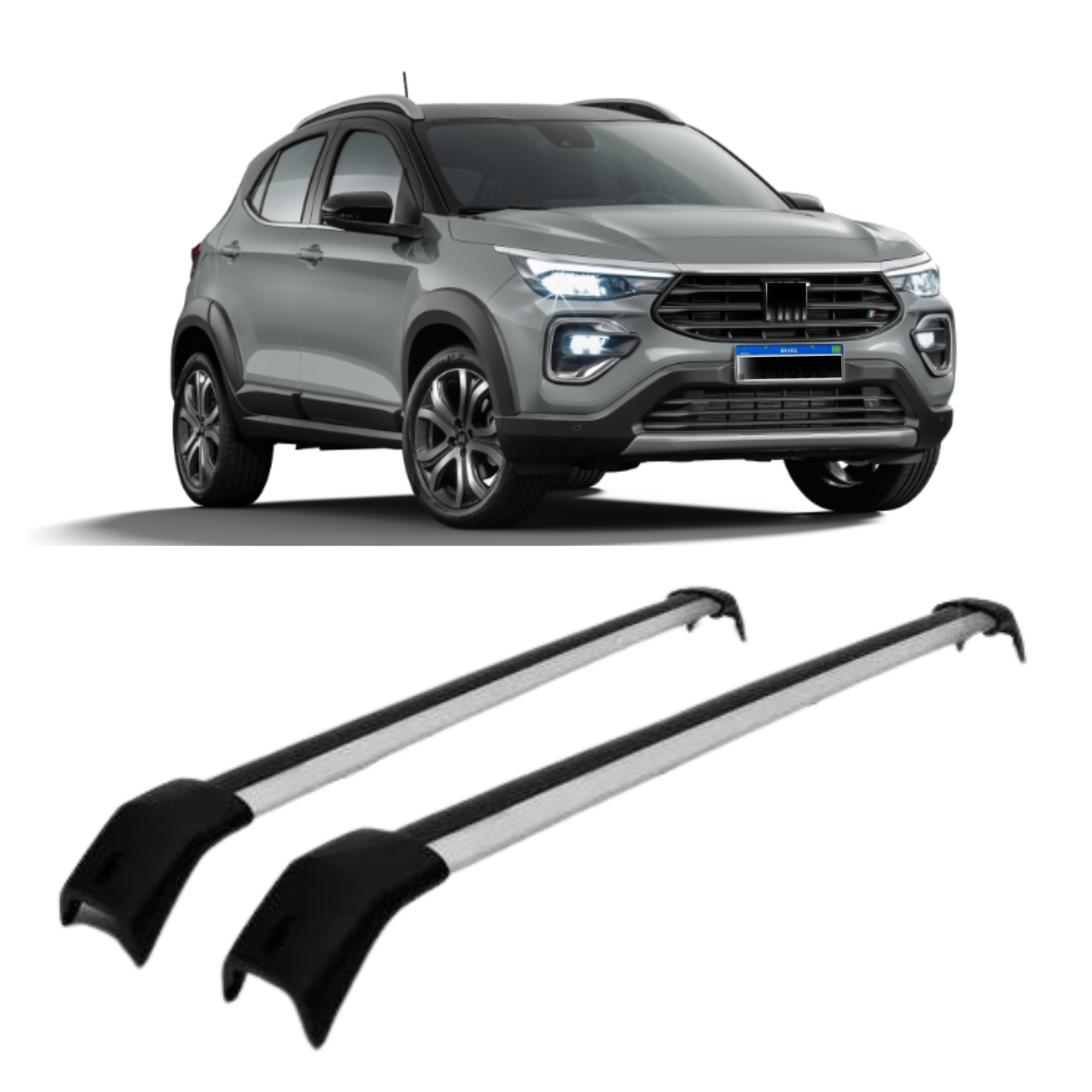 Travessa Larga Fiat Pulse 2021 em diante Prata Projecar - FI-264