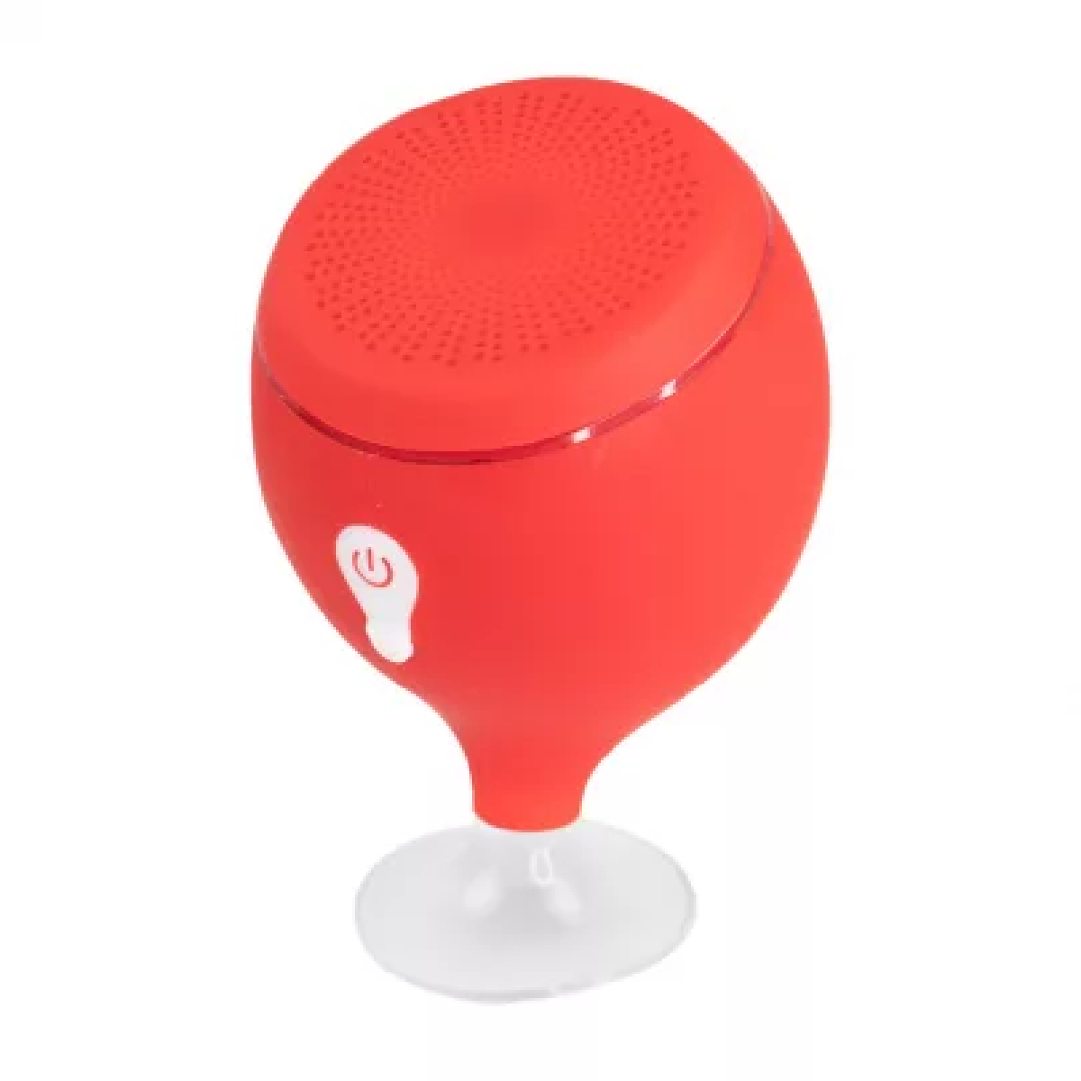 Caixa de Som Bluetooth Roadstar Crystal Vermelha 5W com Ventosa Resistente Contra Água IPX6