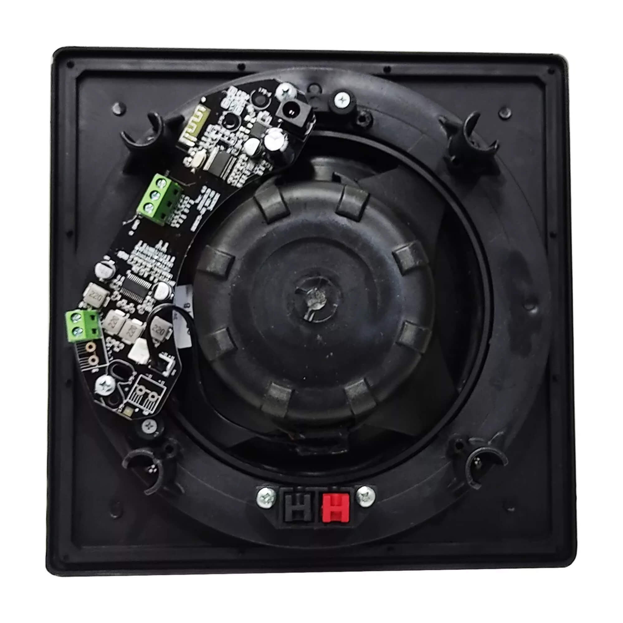 Arandela Quadrada Preta Bluetooth Bivolt 6 Pol 70W RMS Leson - 2LSAT78QP